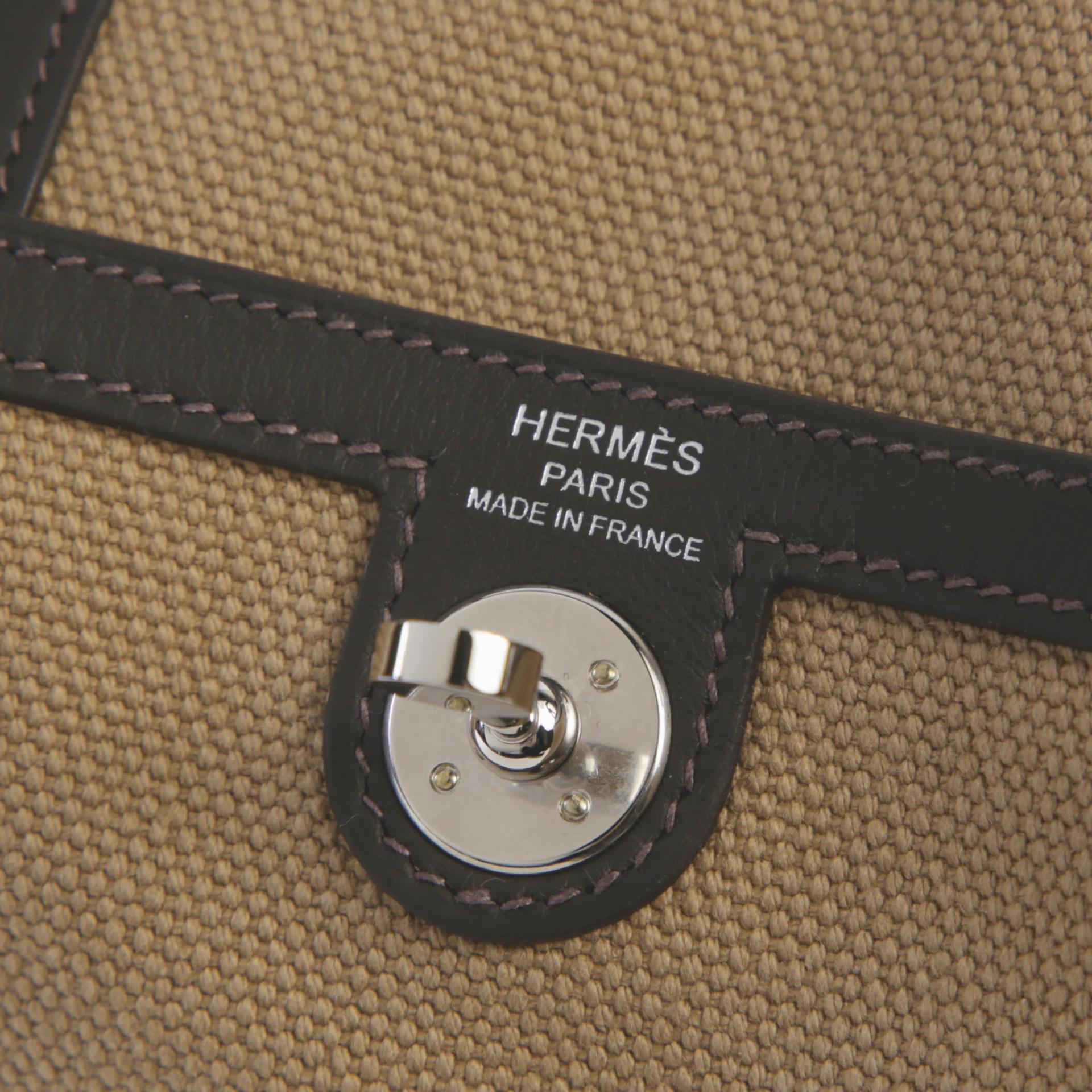 Excellent ( Rank SA ) HERMÈS Mini Lindy Mousse (19) Canvas Swift Palladium hardware K (2025) - 9