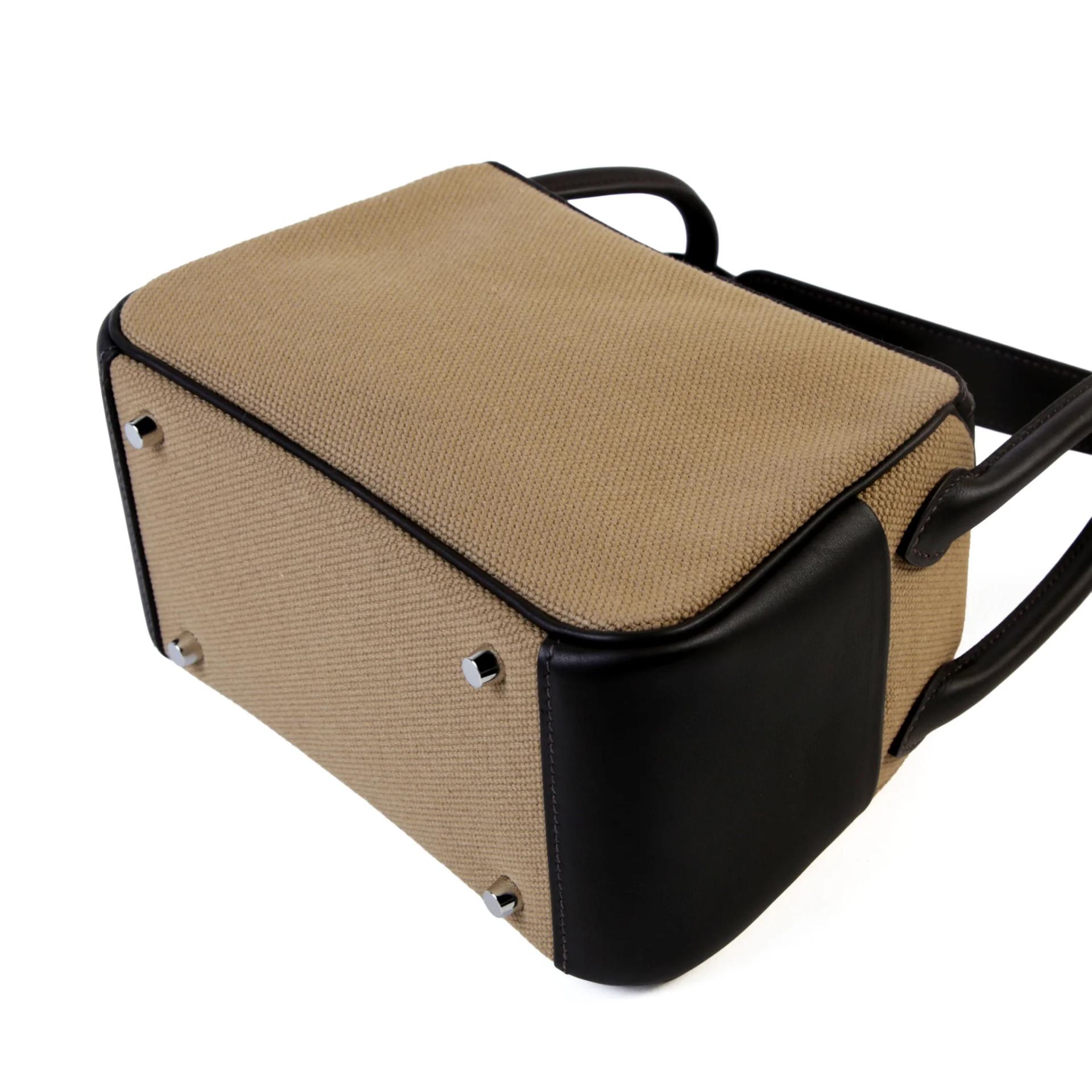 Excellent ( Rank SA ) HERMÈS Mini Lindy Mousse (19) Canvas Swift Palladium hardware K (2025) - 7
