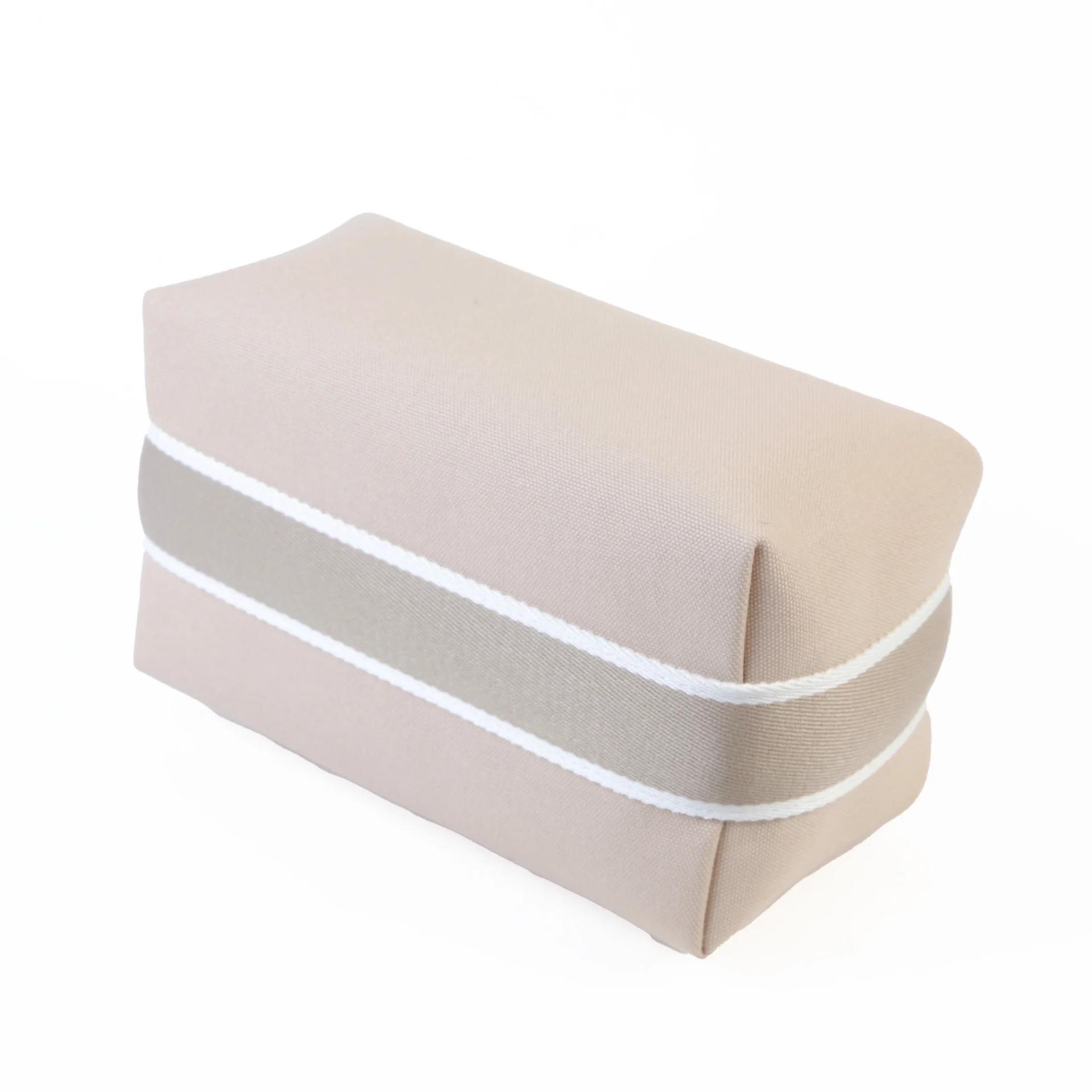 Brand New ( Rank N ) HERMÈS Bride-a-Brac Case PM Beige Canvas Palladium hardware - 7