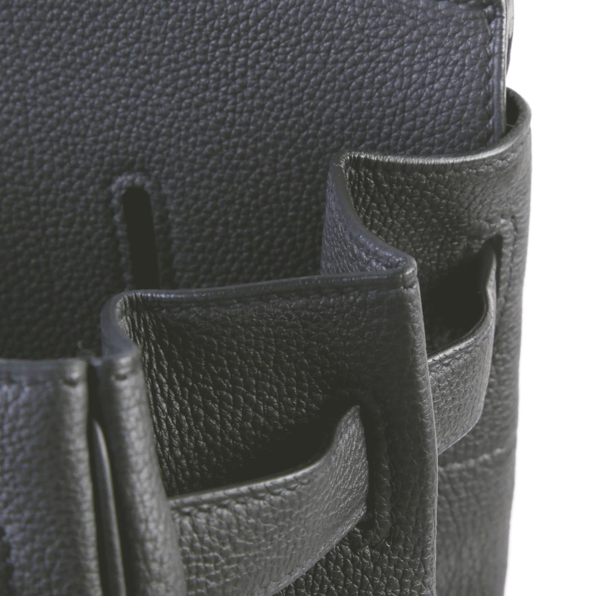 未使用保存品 HERMÈS 愛馬仕 HAC 40 89 黑色 Noir (Black) Togo小牛皮 銀扣 W刻 2024年 - 11