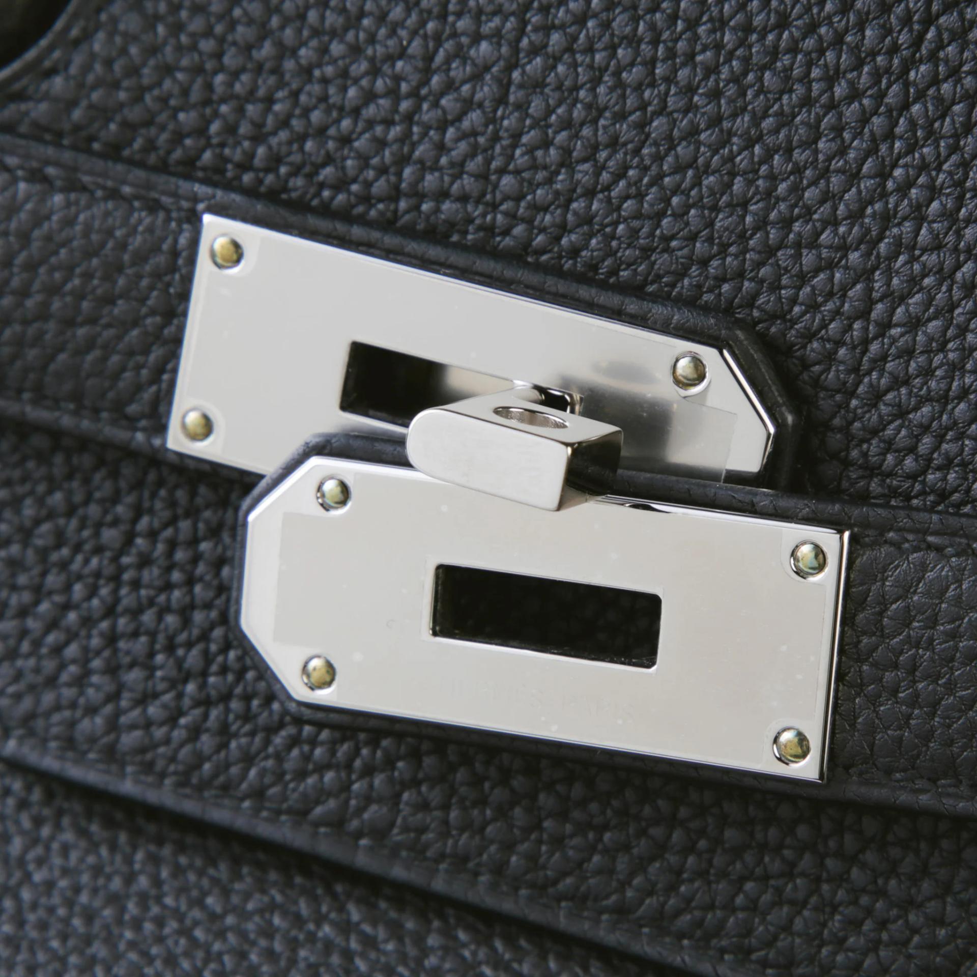 未使用保存品 HERMÈS 愛馬仕 HAC 40 89 黑色 Noir (Black) Togo小牛皮 銀扣 W刻 2024年 - 8
