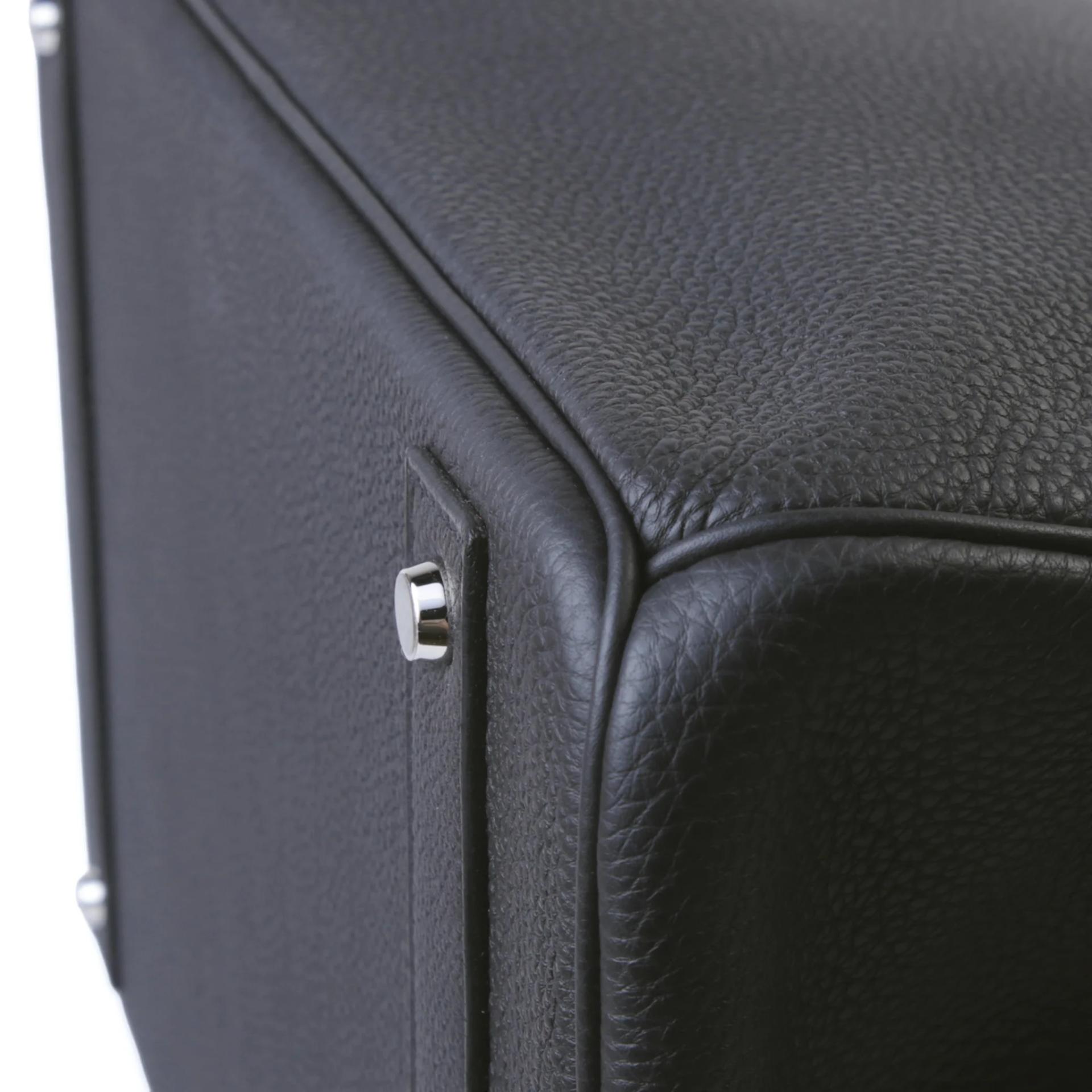 未使用保存品 HERMÈS 愛馬仕 HAC 40 89 黑色 Noir (Black) Togo小牛皮 銀扣 W刻 2024年 - 7