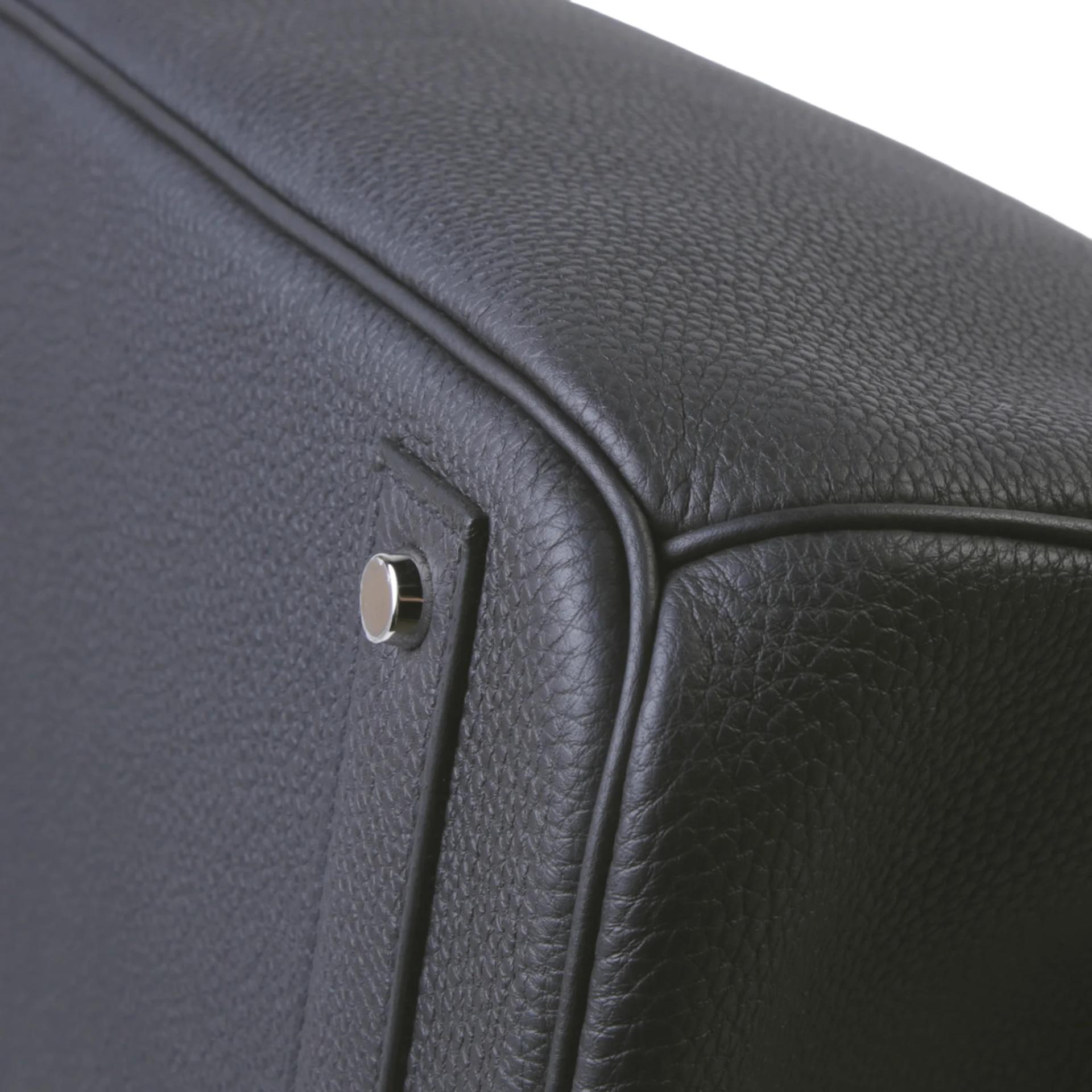未使用保存品 HERMÈS 愛馬仕 HAC 40 89 黑色 Noir (Black) Togo小牛皮 銀扣 W刻 2024年 - 5