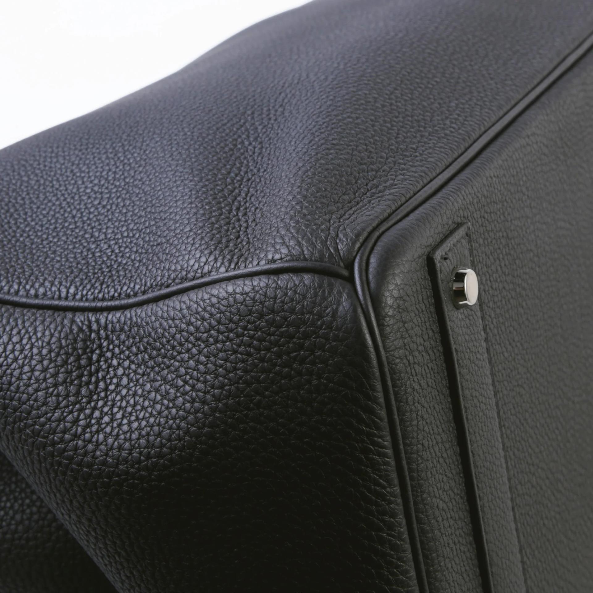 未使用保存品 HERMÈS 愛馬仕 HAC 40 89 黑色 Noir (Black) Togo小牛皮 銀扣 W刻 2024年 - 6