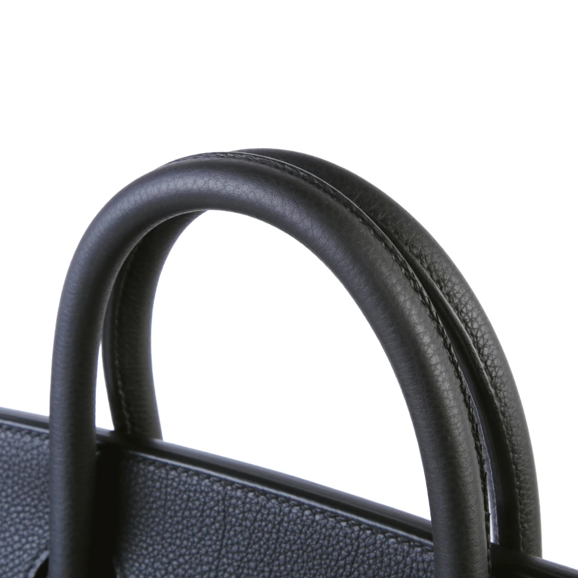 未使用保存品 HERMÈS 愛馬仕 HAC 40 89 黑色 Noir (Black) Togo小牛皮 銀扣 W刻 2024年 - 3