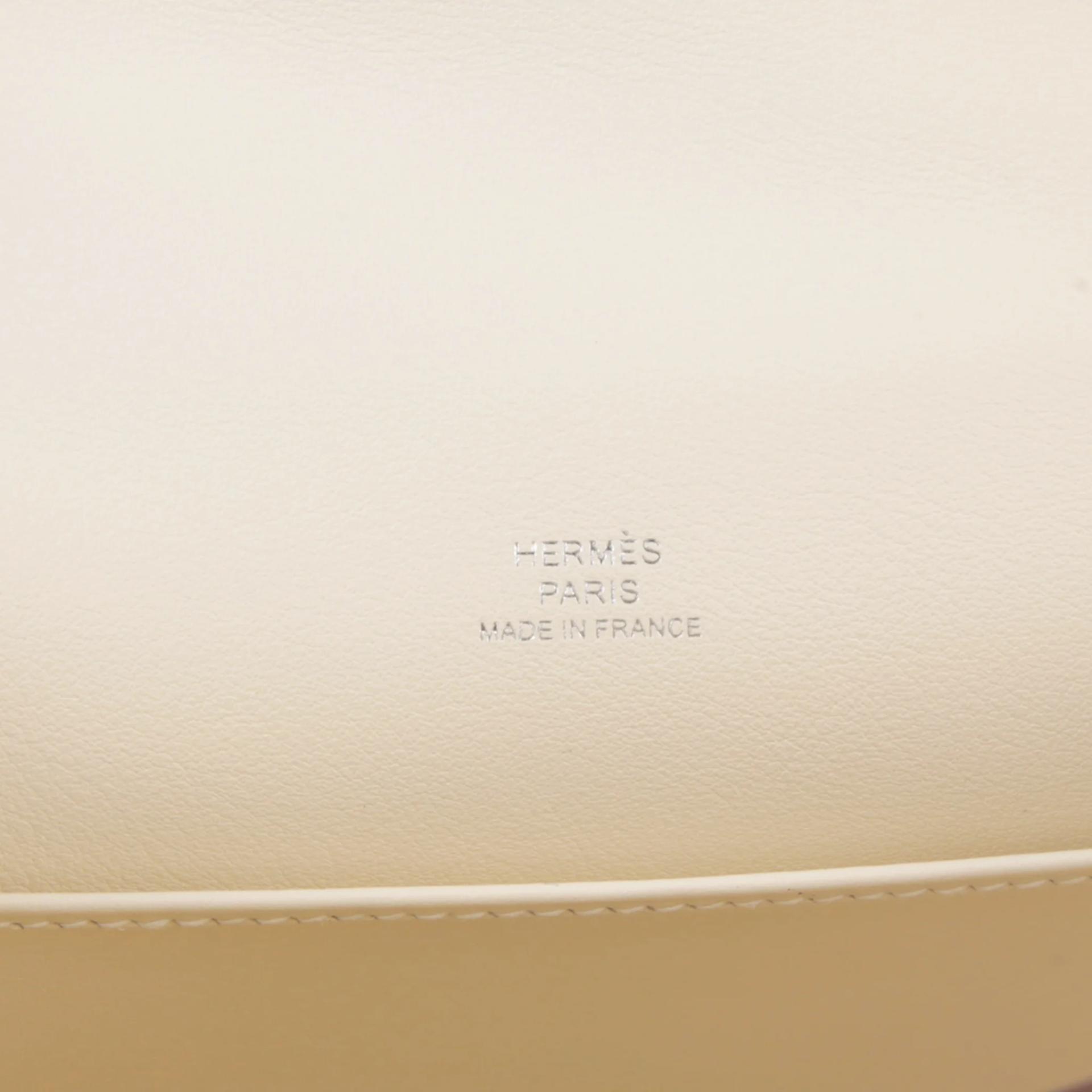 全新 HERMÈS 愛馬仕 Kelly Pochette I2 奶油白 Nata Swift牛皮 銀扣 K刻 2025年 - 10