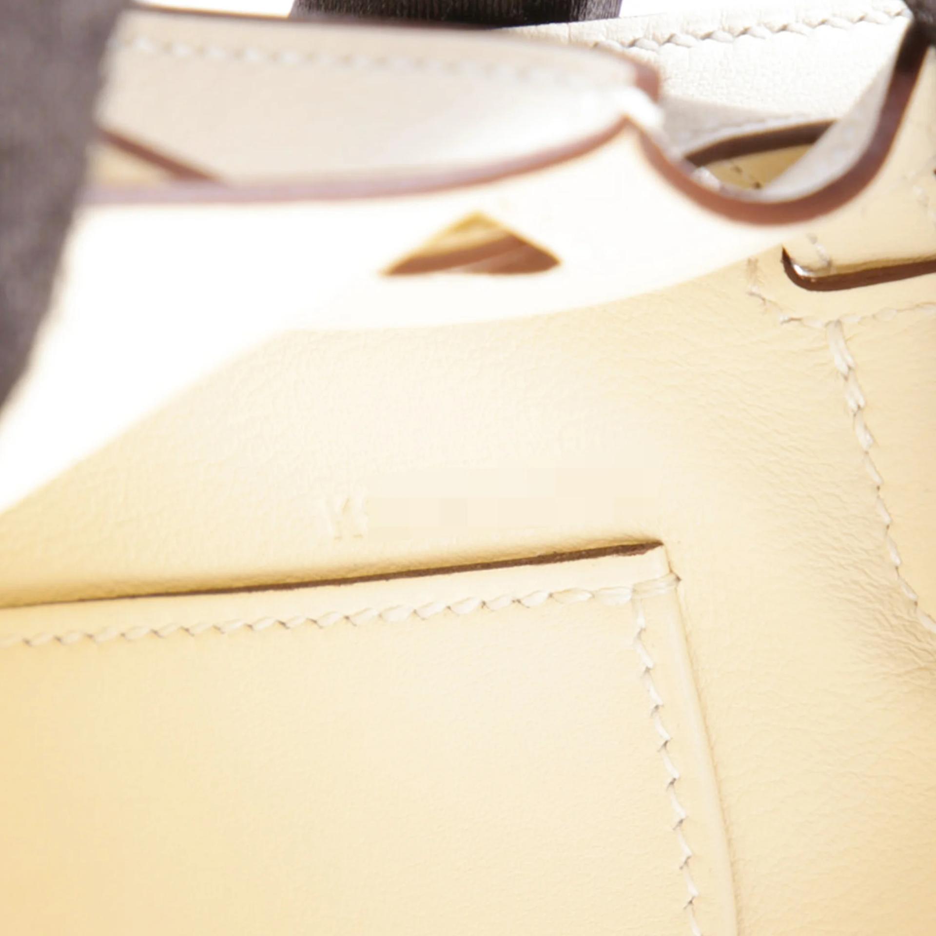 全新 HERMÈS 愛馬仕 Kelly Pochette I2 奶油白 Nata Swift牛皮 銀扣 K刻 2025年 - 14
