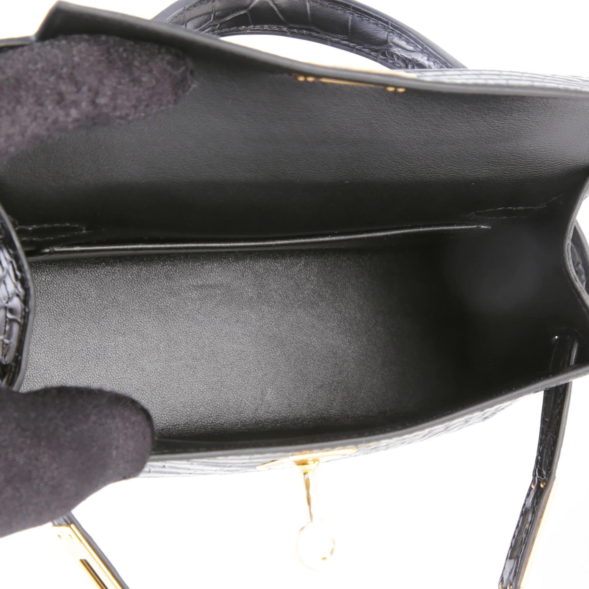 全新 HERMÈS 愛馬仕 Mini Kelly 二代 89 黑色 Noir (Black) □ 短吻鱷 霧面 金扣 G刻 2026年 - 10