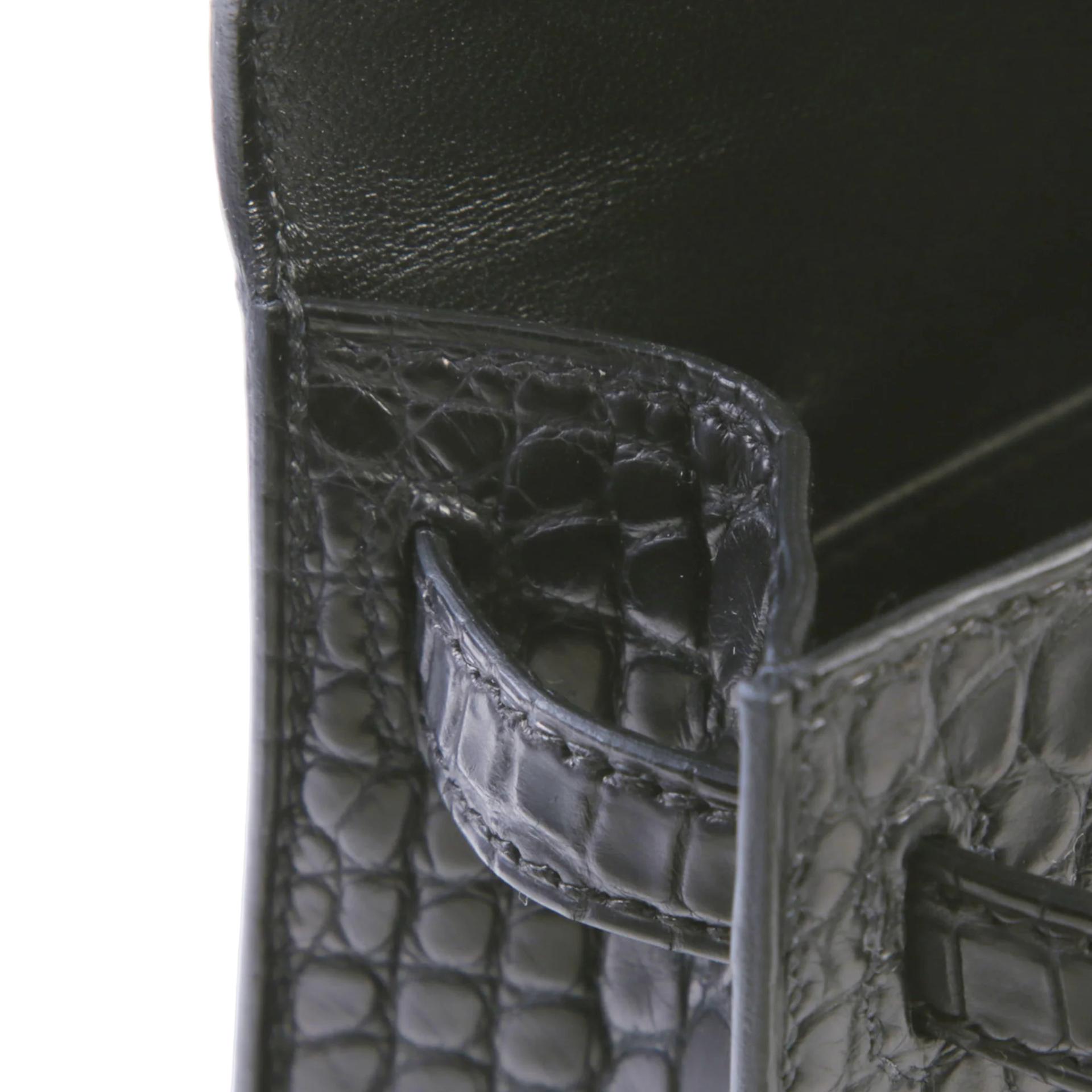 全新 HERMÈS 愛馬仕 Mini Kelly 二代 89 黑色 Noir (Black) □ 短吻鱷 霧面 金扣 G刻 2026年 - 12