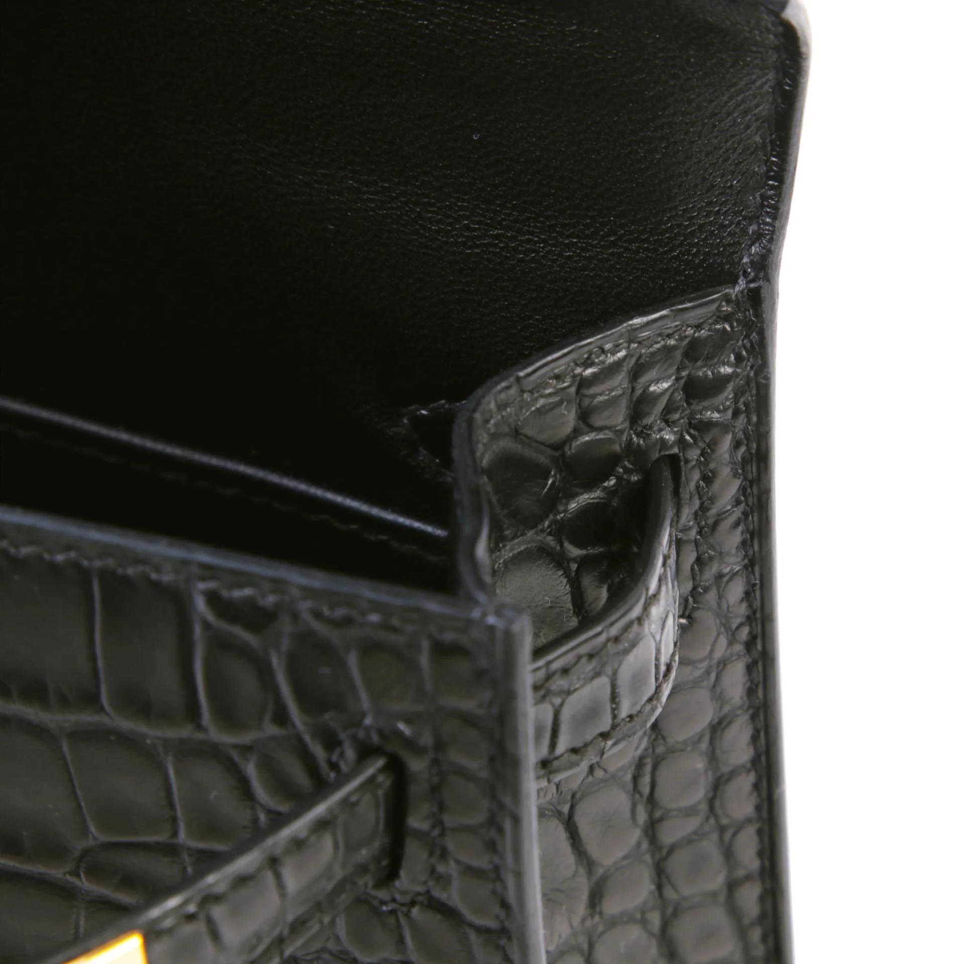 全新 HERMÈS 愛馬仕 Mini Kelly 二代 89 黑色 Noir (Black) □ 短吻鱷 霧面 金扣 G刻 2026年 - 11