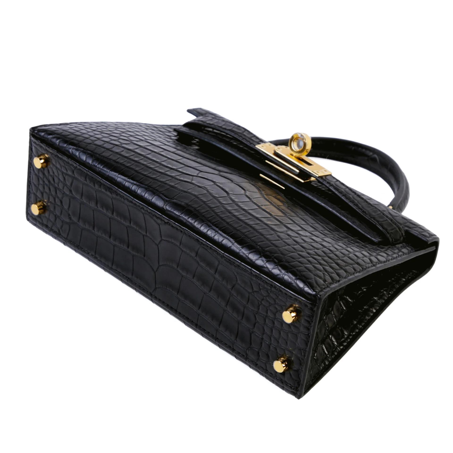 全新 HERMÈS 愛馬仕 Mini Kelly 二代 89 黑色 Noir (Black) □ 短吻鱷 霧面 金扣 G刻 2026年 - 5