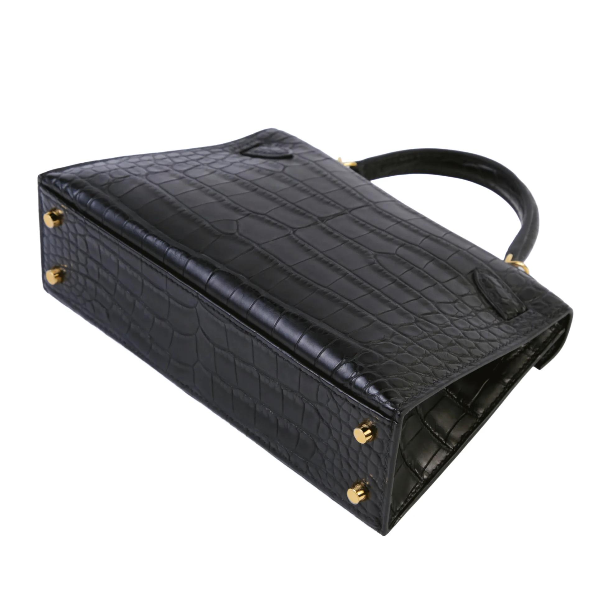 全新 HERMÈS 愛馬仕 Mini Kelly 二代 89 黑色 Noir (Black) □ 短吻鱷 霧面 金扣 G刻 2026年 - 7