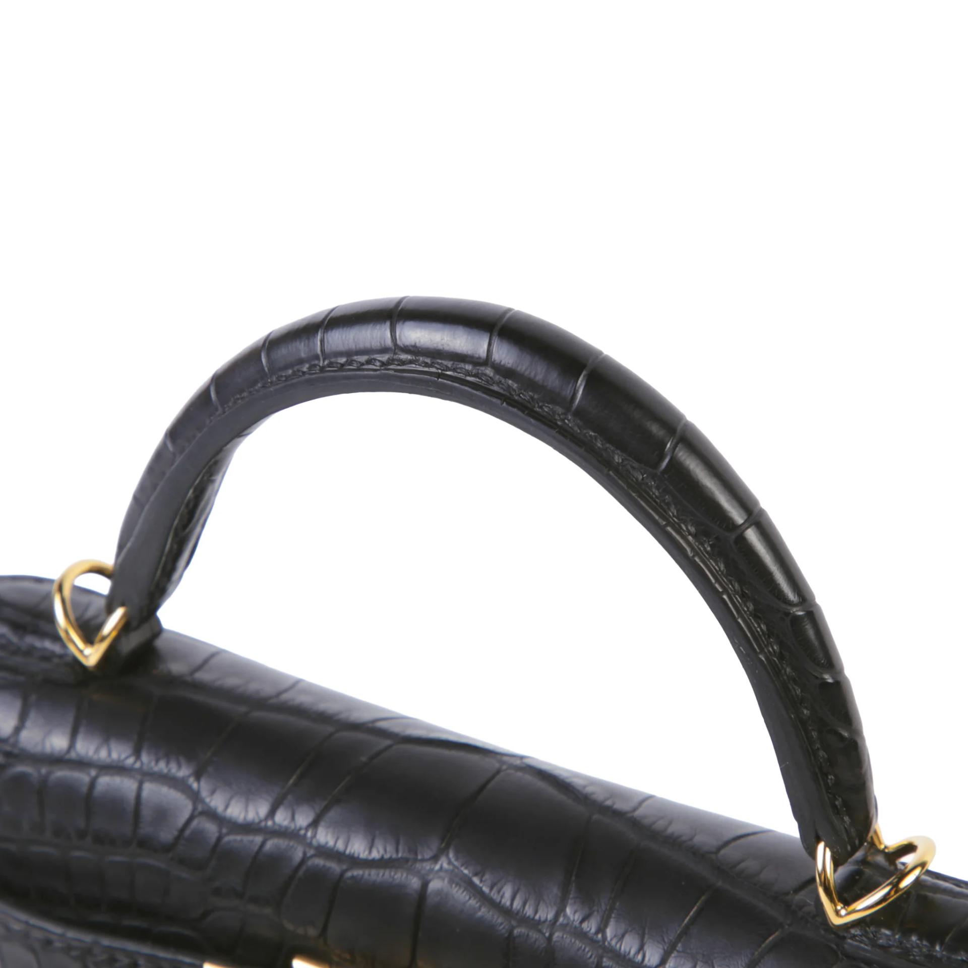 全新 HERMÈS 愛馬仕 Mini Kelly 二代 89 黑色 Noir (Black) □ 短吻鱷 霧面 金扣 G刻 2026年 - 3