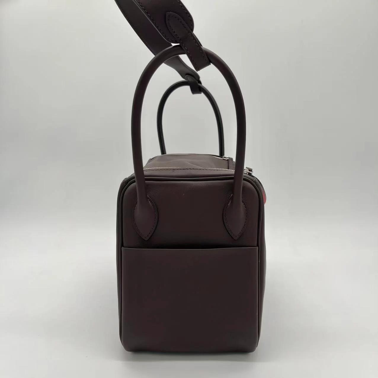 Very Good ( Rank A) HERMÈS Lindy 26 Verso Rouge Sellier (0G) Rose Azalee (8W) Swift Palladium hardware U (2022) - 5