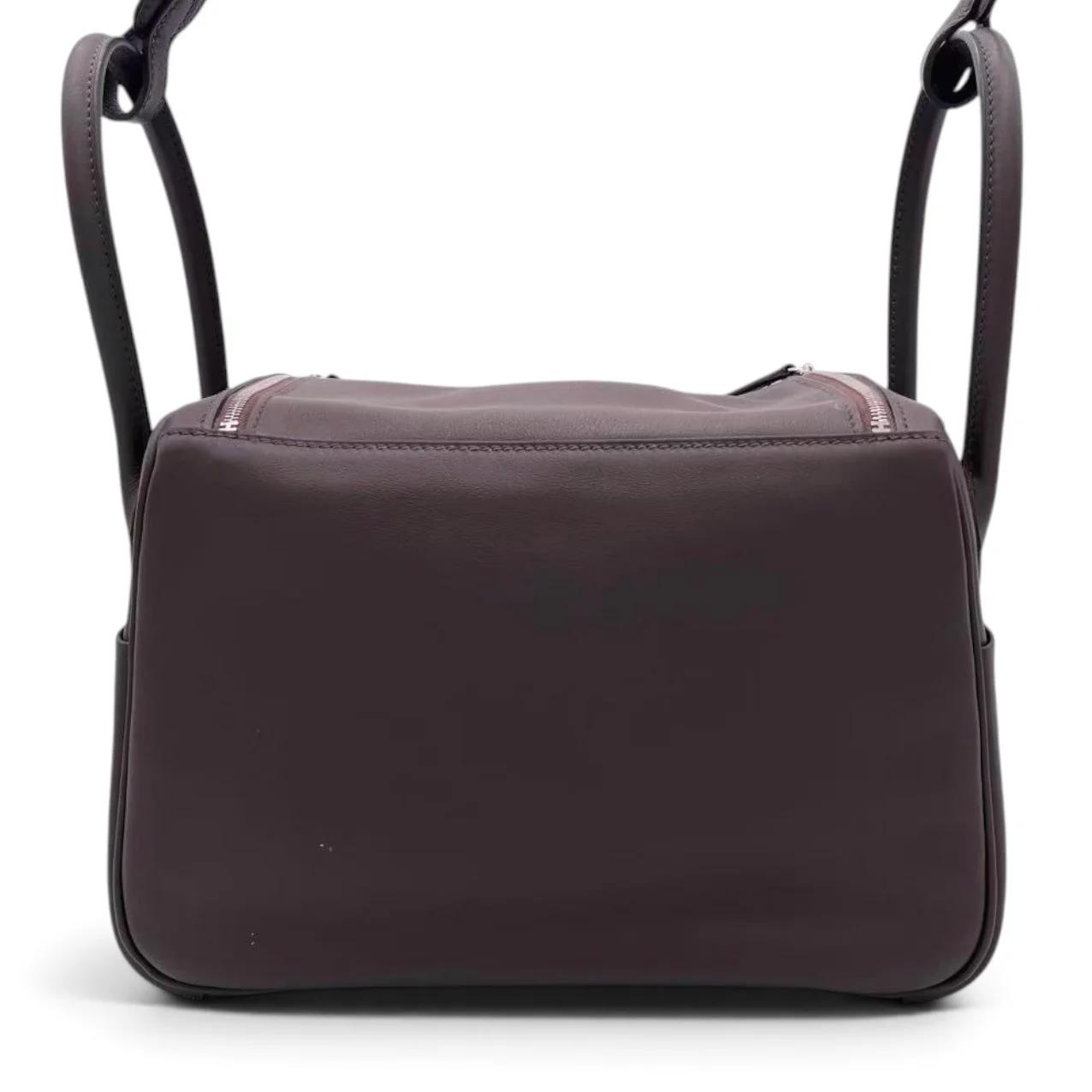 Very Good ( Rank A) HERMÈS Lindy 26 Verso Rouge Sellier (0G) Rose Azalee (8W) Swift Palladium hardware U (2022) - 2