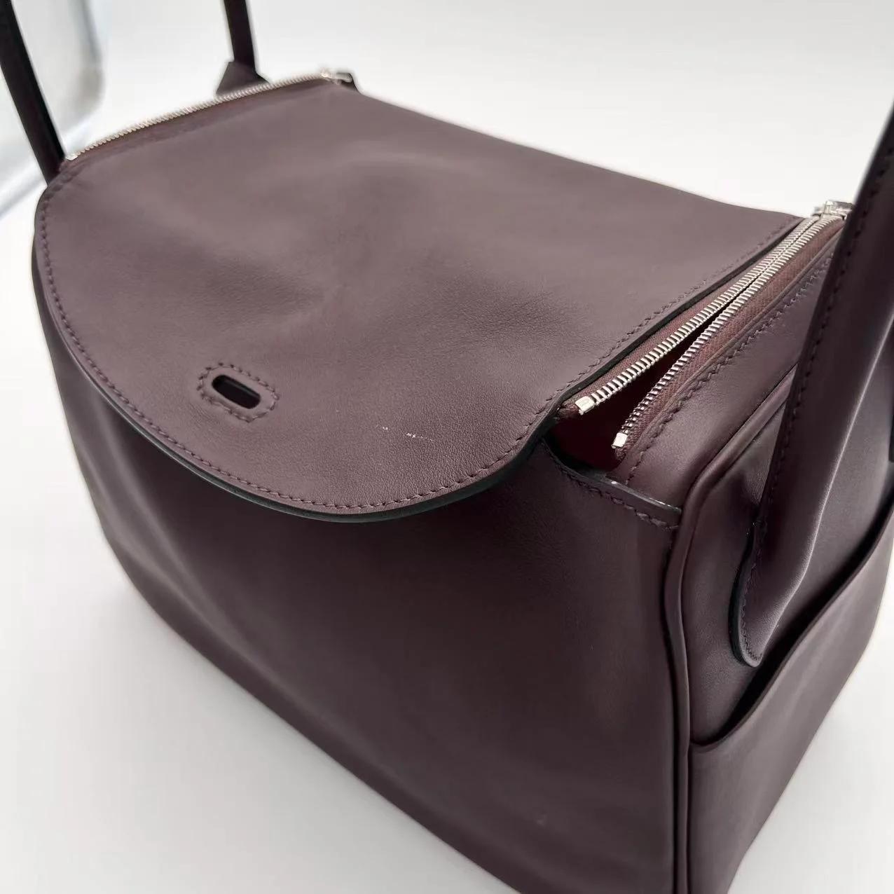 Very Good ( Rank A) HERMÈS Lindy 26 Verso Rouge Sellier (0G) Rose Azalee (8W) Swift Palladium hardware U (2022) - 15