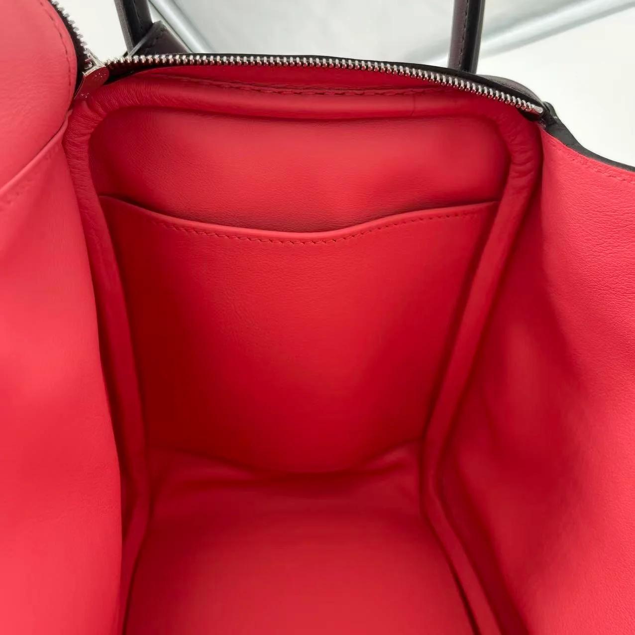 Very Good ( Rank A) HERMÈS Lindy 26 Verso Rouge Sellier (0G) Rose Azalee (8W) Swift Palladium hardware U (2022) - 19