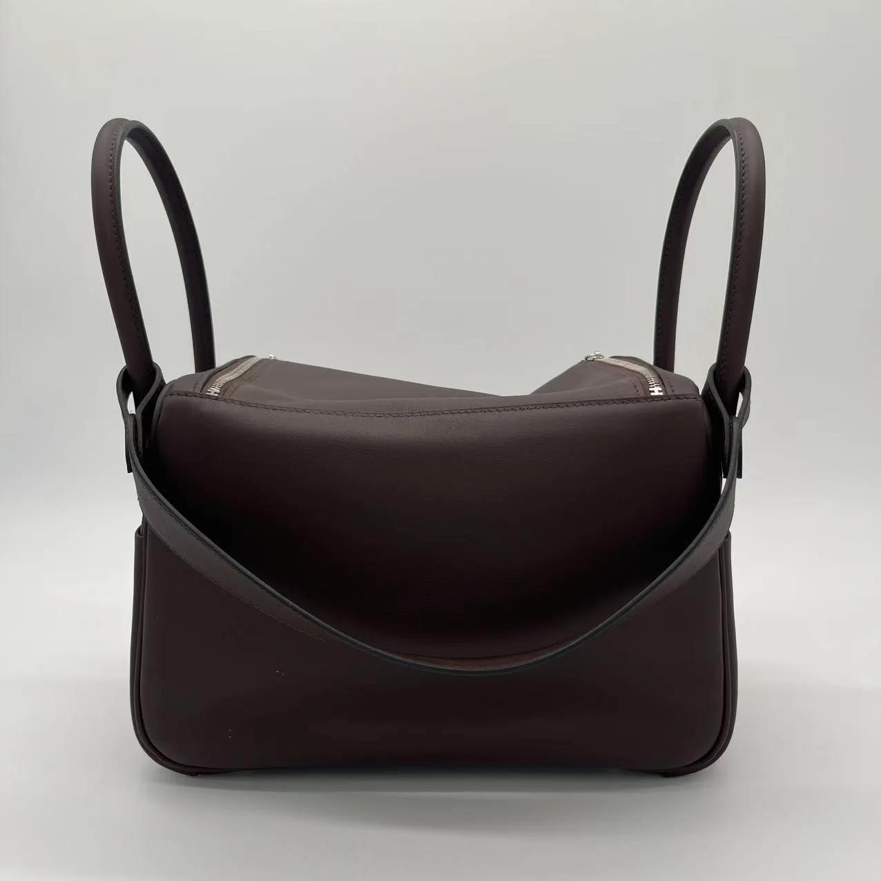 Very Good ( Rank A) HERMÈS Lindy 26 Verso Rouge Sellier (0G) Rose Azalee (8W) Swift Palladium hardware U (2022) - 25