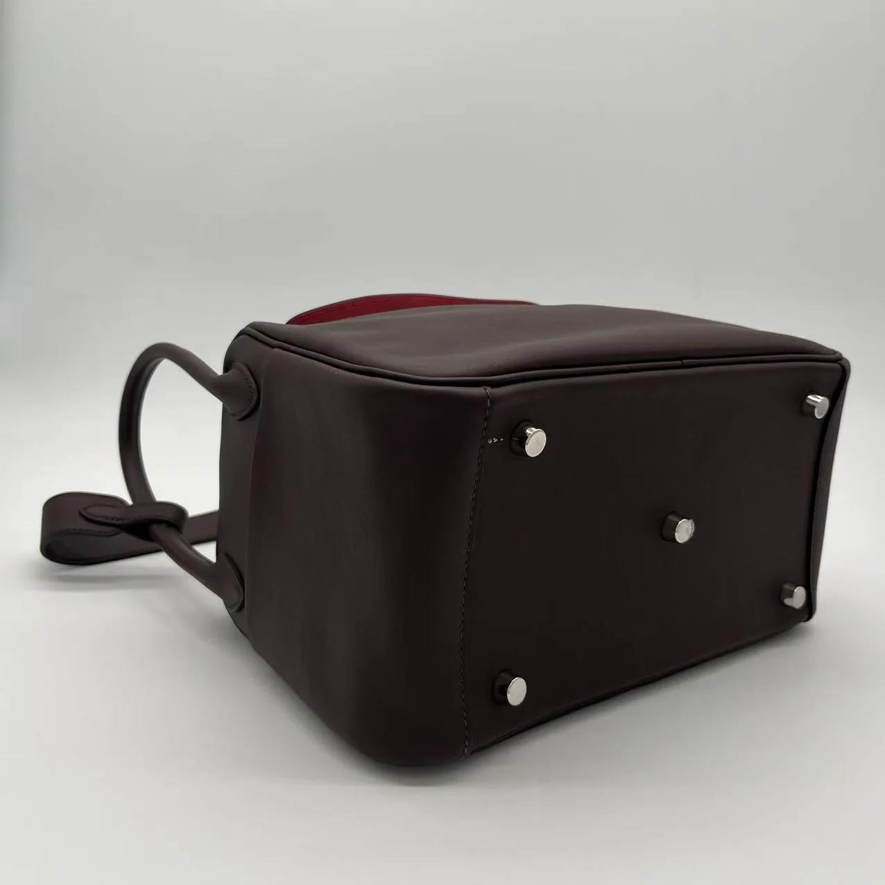 Very Good ( Rank A) HERMÈS Lindy 26 Verso Rouge Sellier (0G) Rose Azalee (8W) Swift Palladium hardware U (2022) - 7