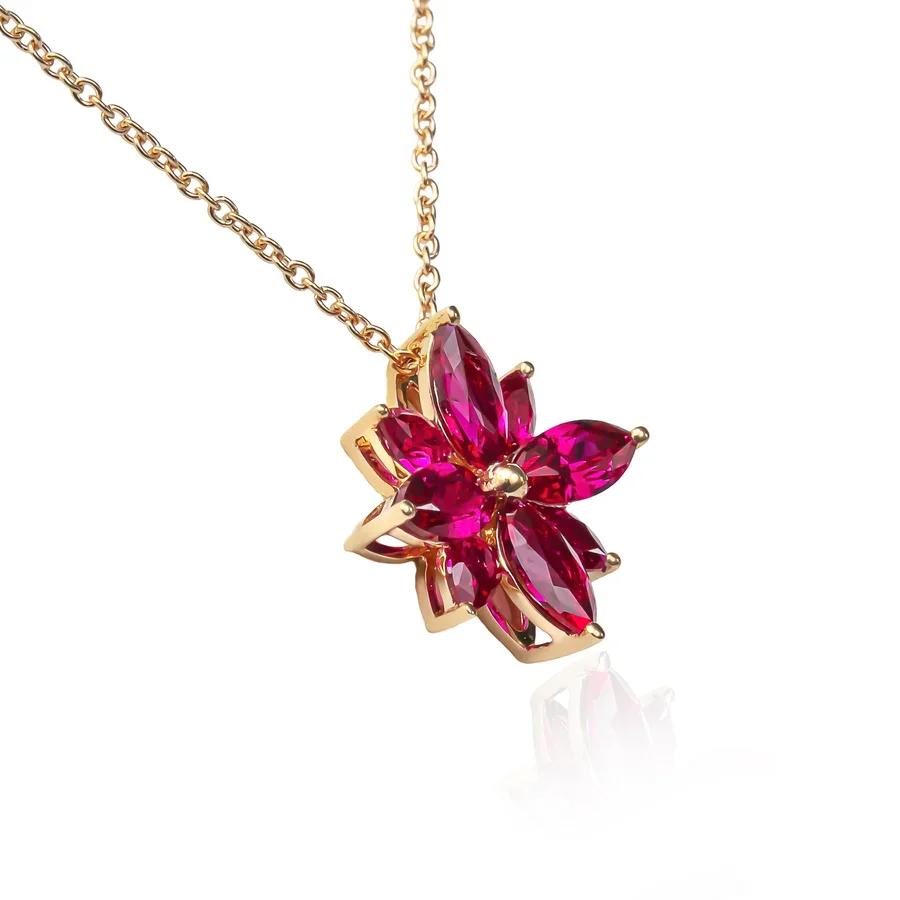 Lumière Star 18K Lab-Grown Ruby Necklace