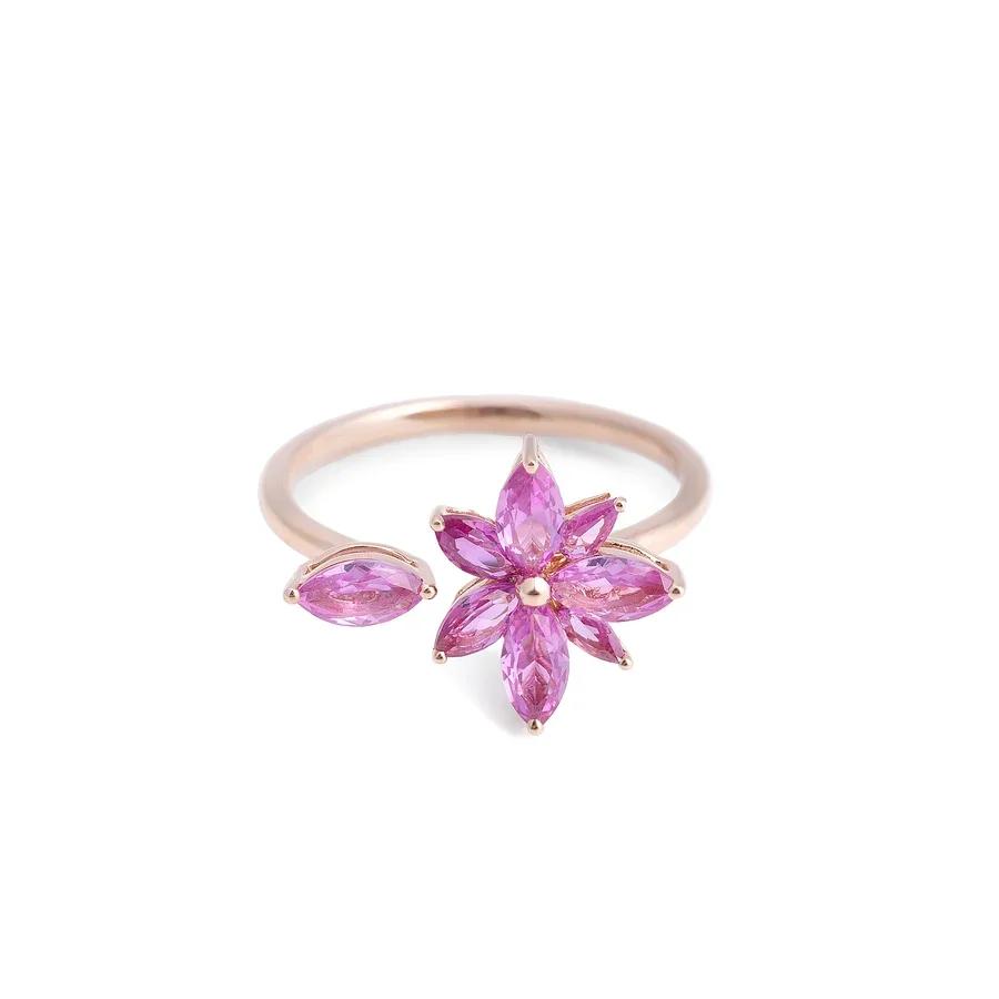 Lumière Star 18K Lab-Grown Pink Sapphire Ring