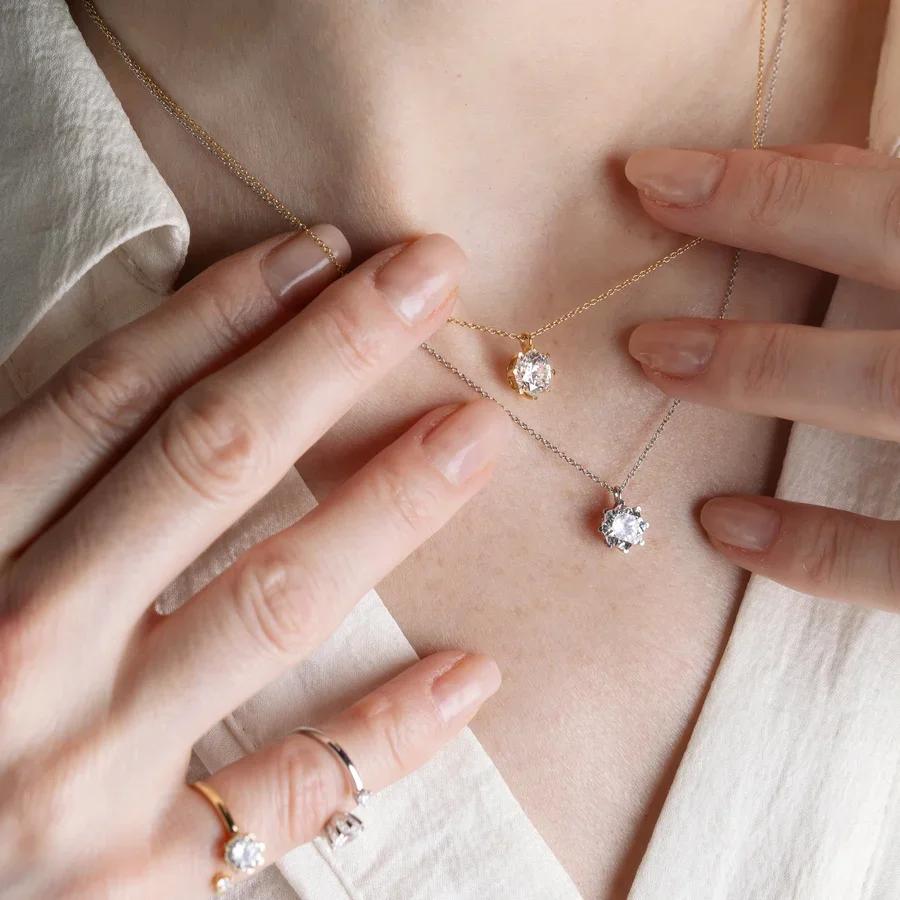 The MIRA 18K Lab-Grown Diamond Necklace