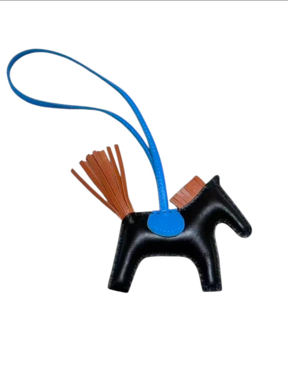 Unused ( Rank NS ) HERMÈS Rodeo Pegase PM Noir (89) Bleu Zanzibar (B3) Gold (37) Agneau Milo Swift Y (2020) - 2