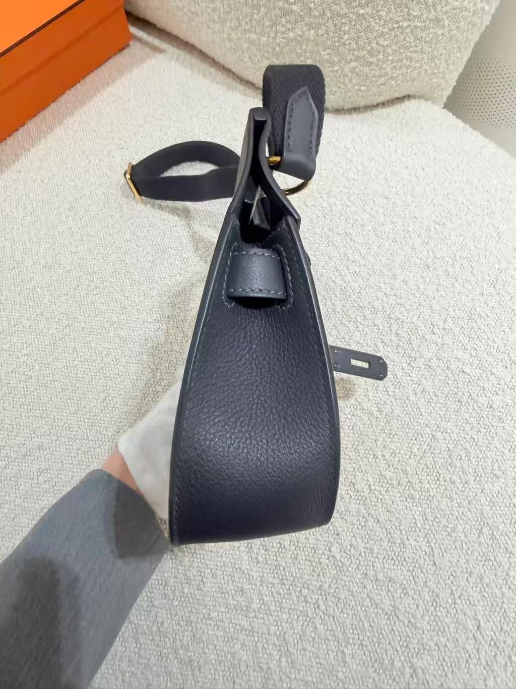Excellent ( Rank SA ) HERMÈS Jypsiere Mini Caban (3Y) Evercolor Gold hardware K (2025) - 10