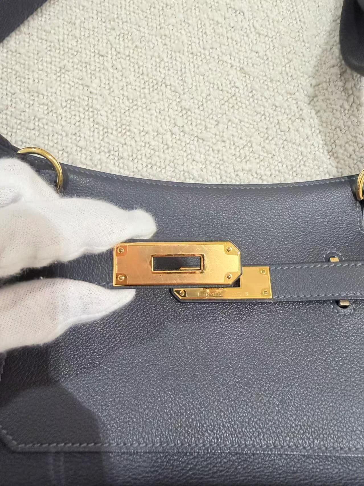 Excellent ( Rank SA ) HERMÈS Jypsiere Mini Caban (3Y) Evercolor Gold hardware K (2025) - 19