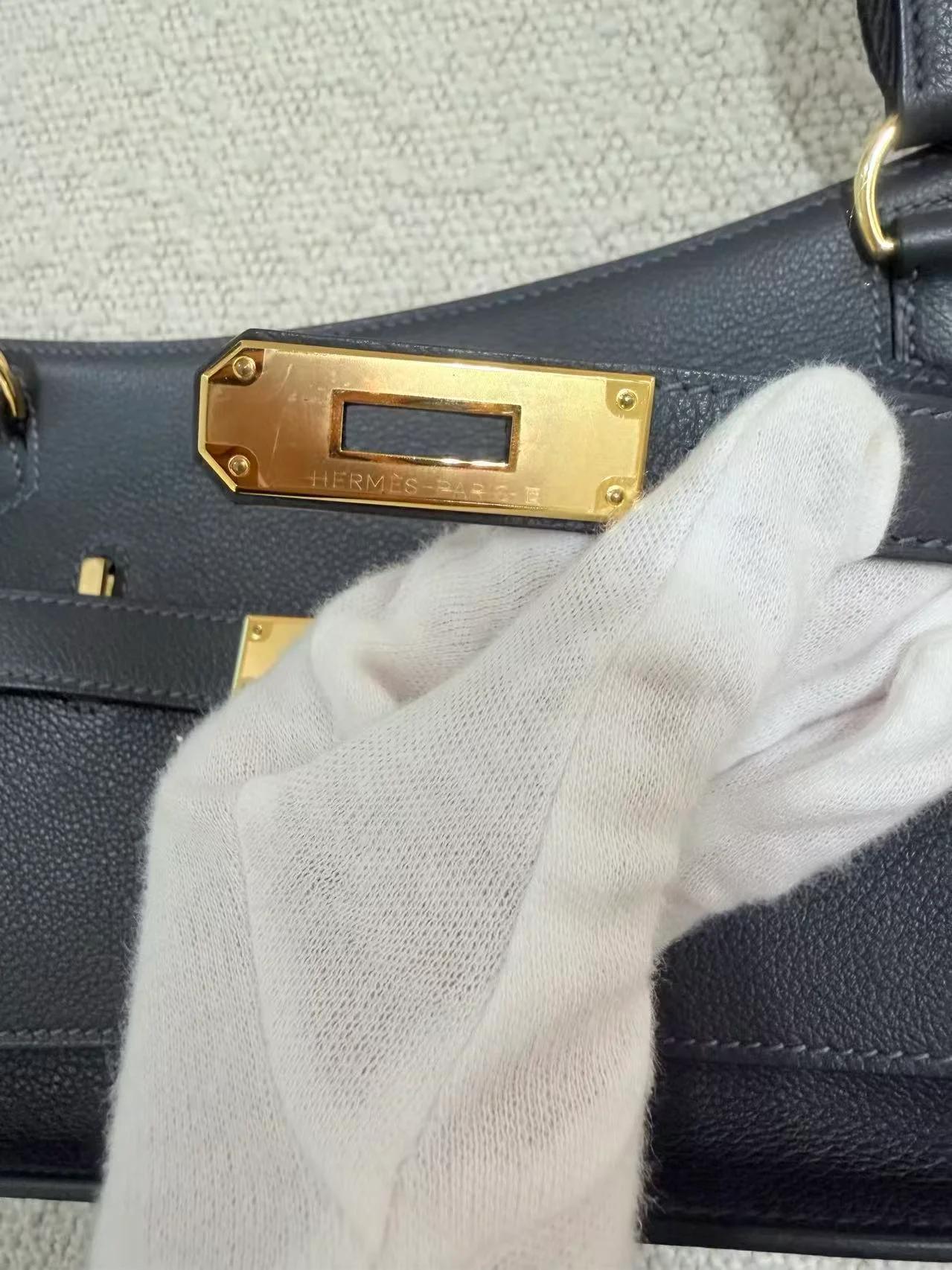Excellent ( Rank SA ) HERMÈS Jypsiere Mini Caban (3Y) Evercolor Gold hardware K (2025) - 18