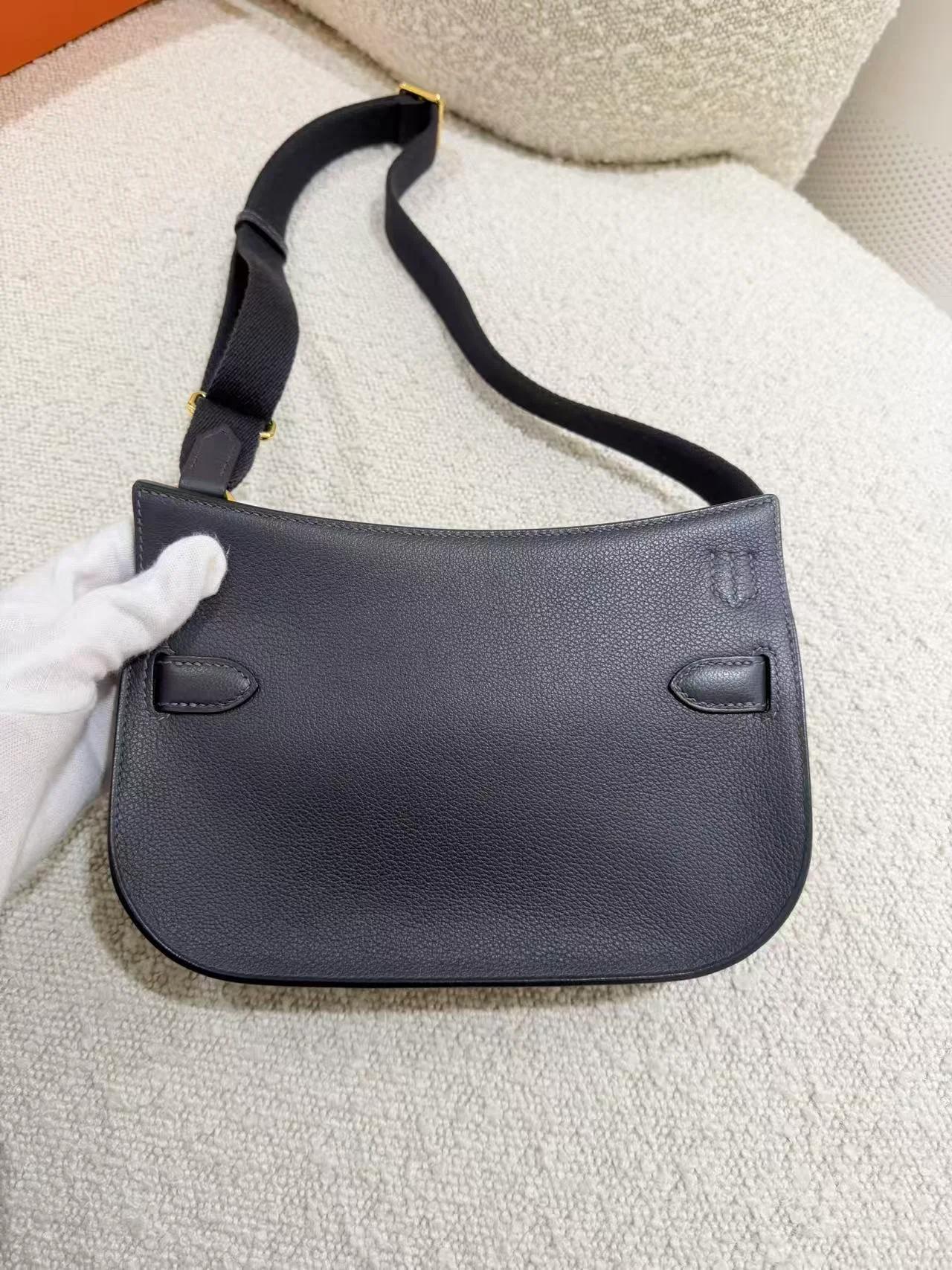 Excellent ( Rank SA ) HERMÈS Jypsiere Mini Caban (3Y) Evercolor Gold hardware K (2025) - 8