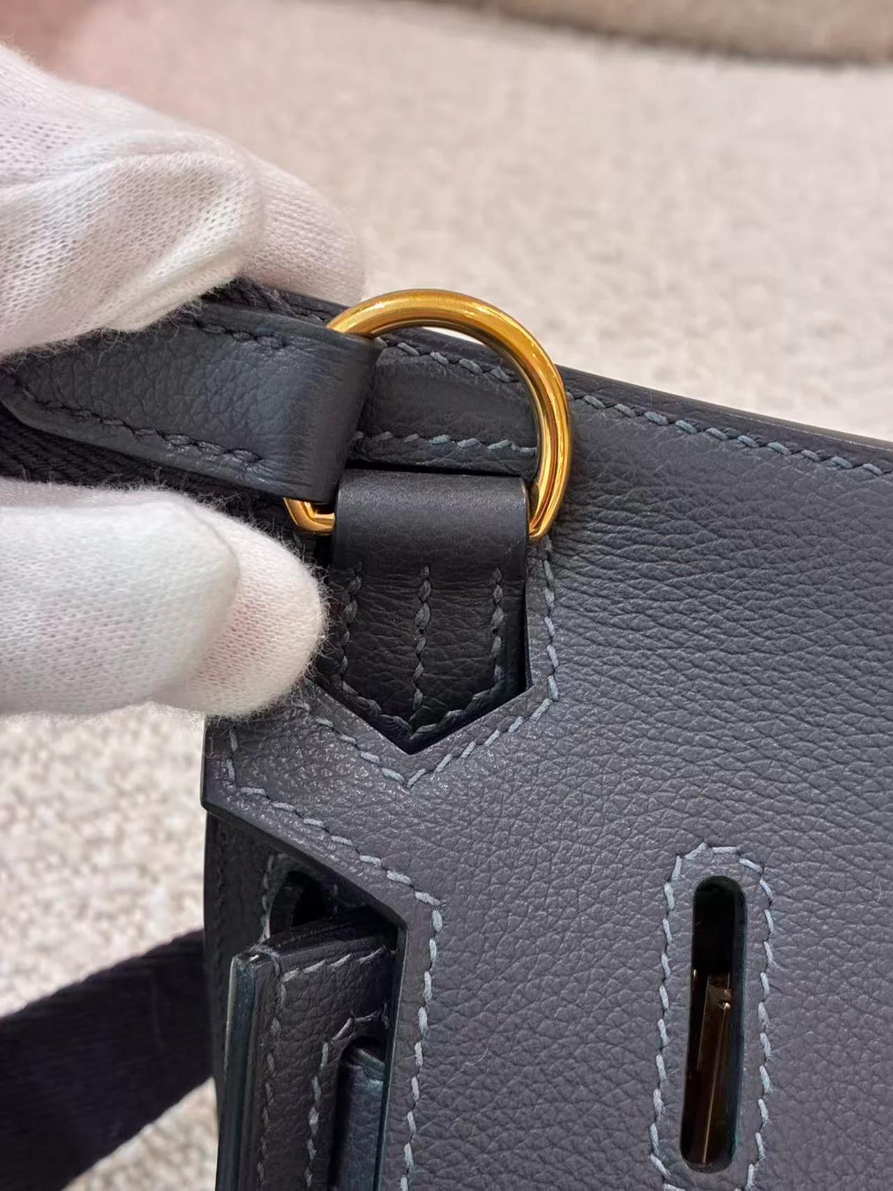 Excellent ( Rank SA ) HERMÈS Jypsiere Mini Caban (3Y) Evercolor Gold hardware K (2025) - 20