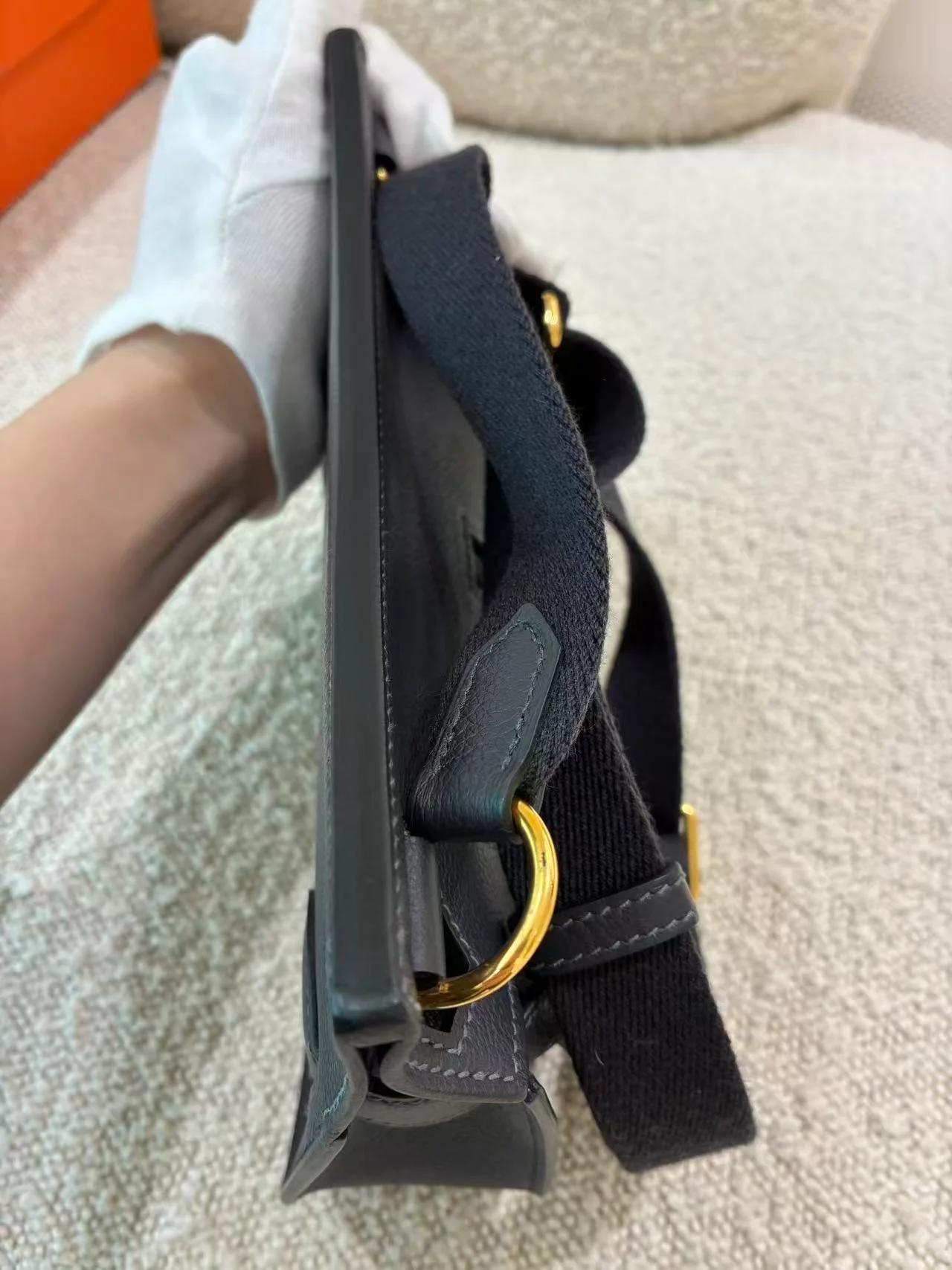 Excellent ( Rank SA ) HERMÈS Jypsiere Mini Caban (3Y) Evercolor Gold hardware K (2025) - 25