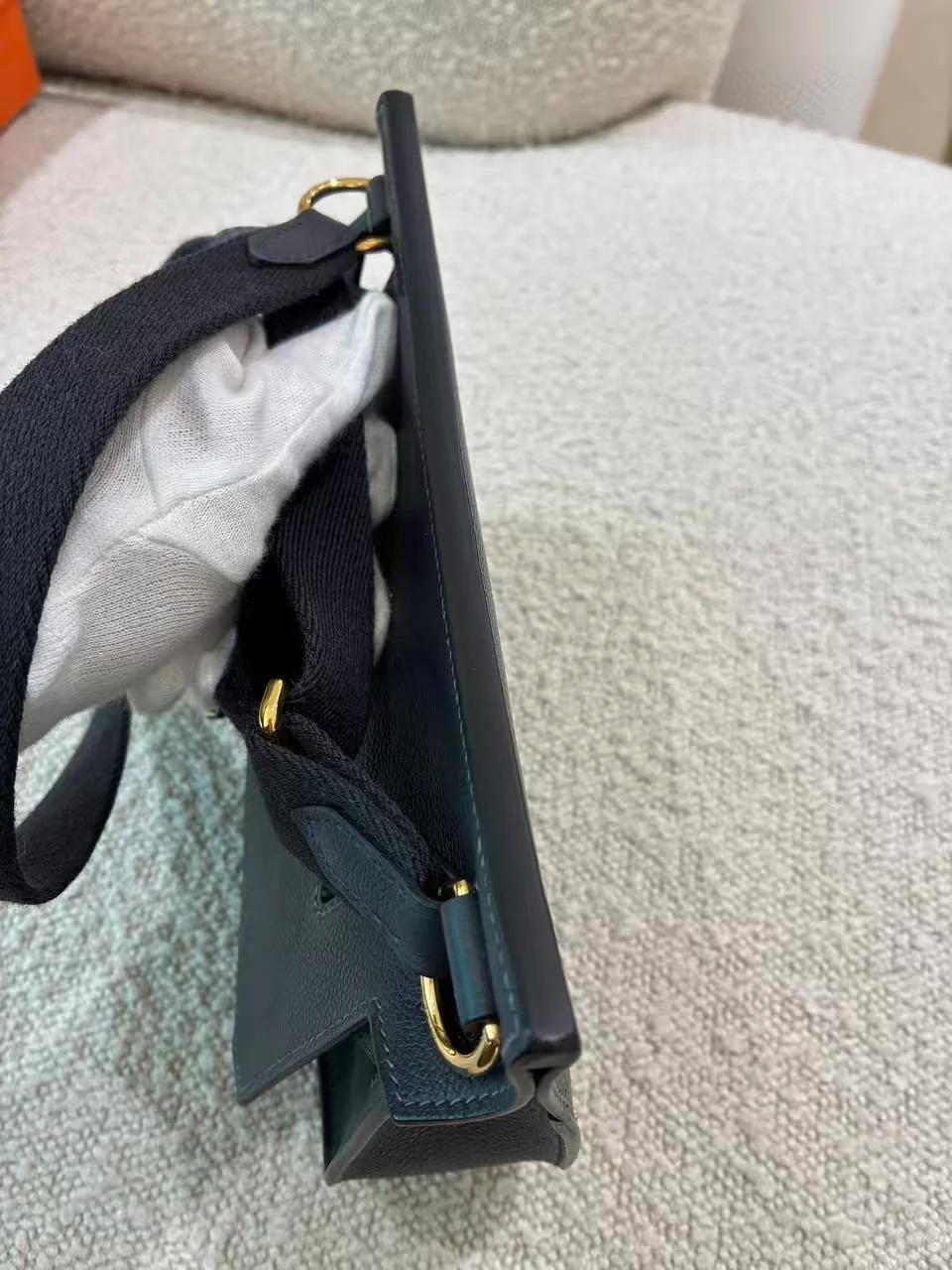 Excellent ( Rank SA ) HERMÈS Jypsiere Mini Caban (3Y) Evercolor Gold hardware K (2025) - 24