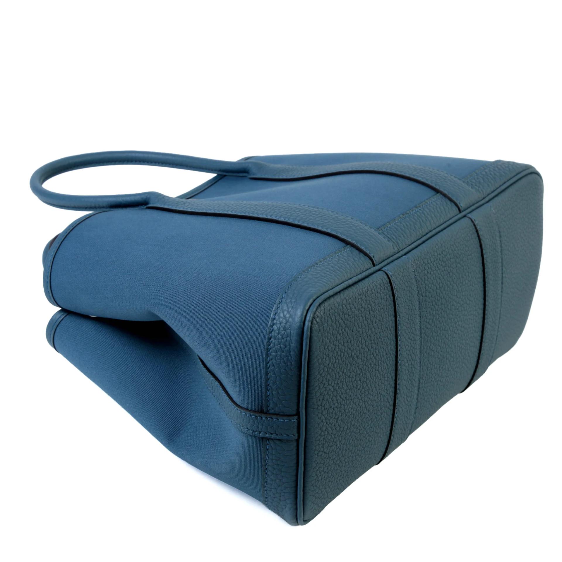Brand New ( Rank N ) HERMÈS Garden Party TPM Bleu Tempete (N7) Canvas Palladium hardware G (2026) - 6