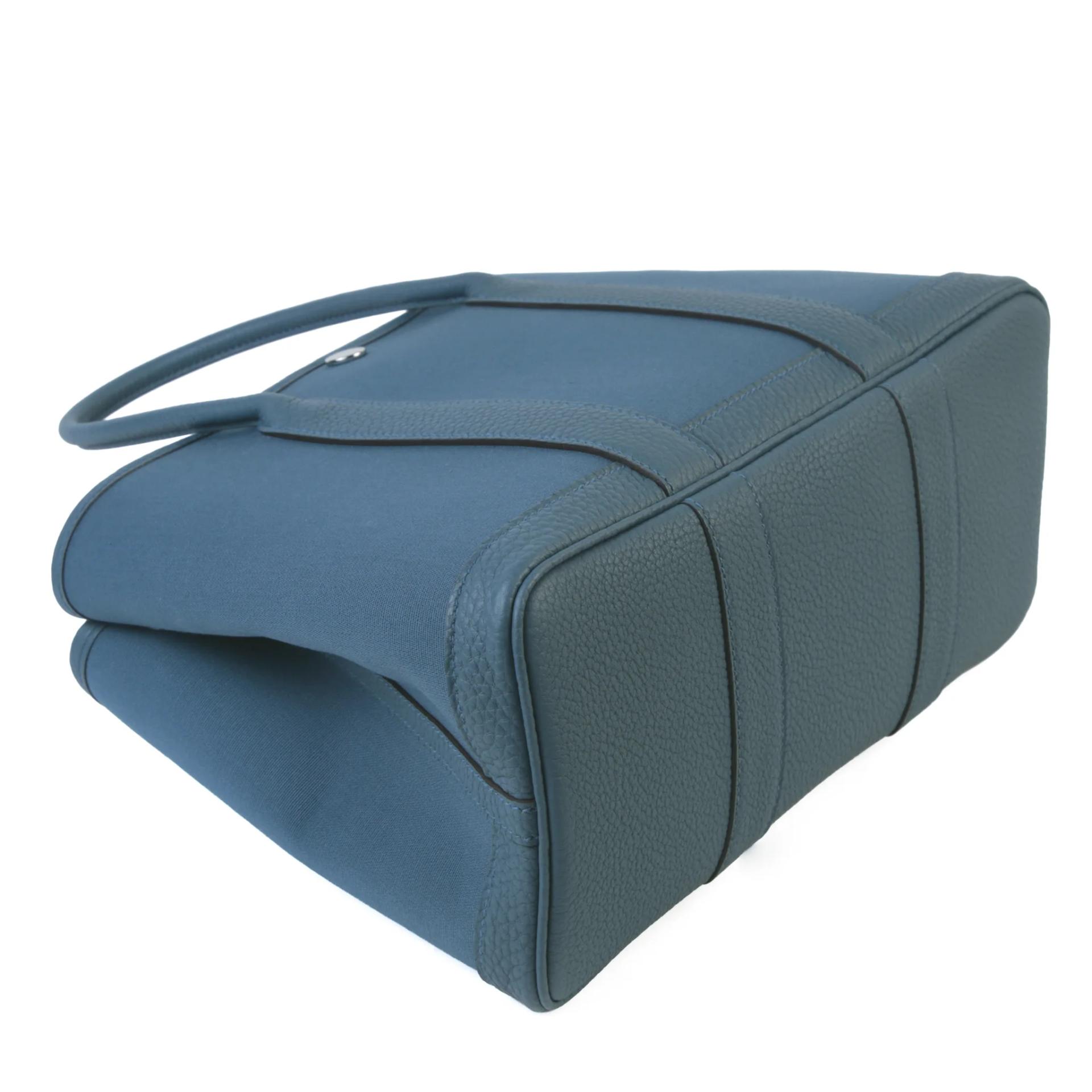Brand New ( Rank N ) HERMÈS Garden Party TPM Bleu Tempete (N7) Canvas Palladium hardware G (2026) - 4