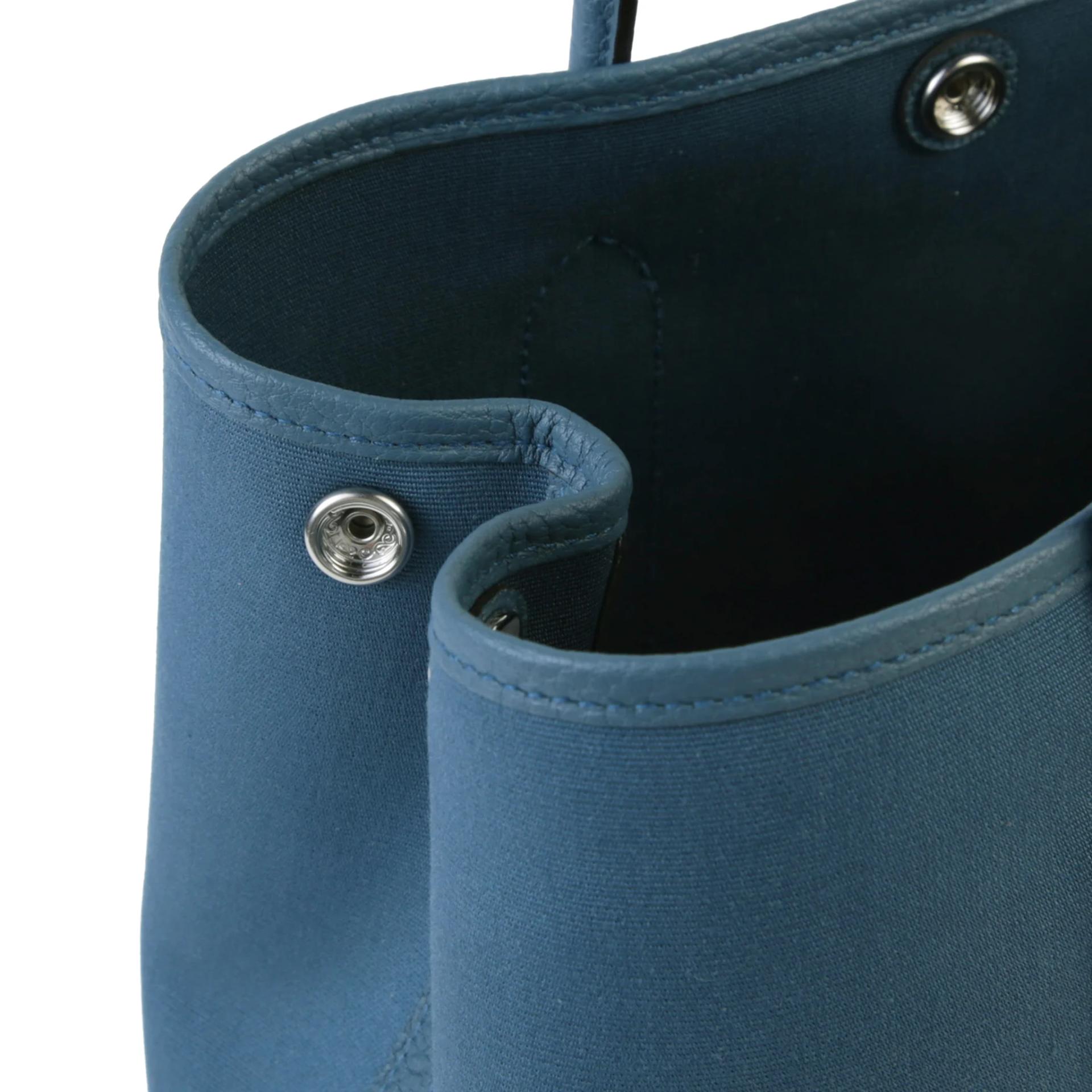 Brand New ( Rank N ) HERMÈS Garden Party TPM Bleu Tempete (N7) Canvas Palladium hardware G (2026) - 10