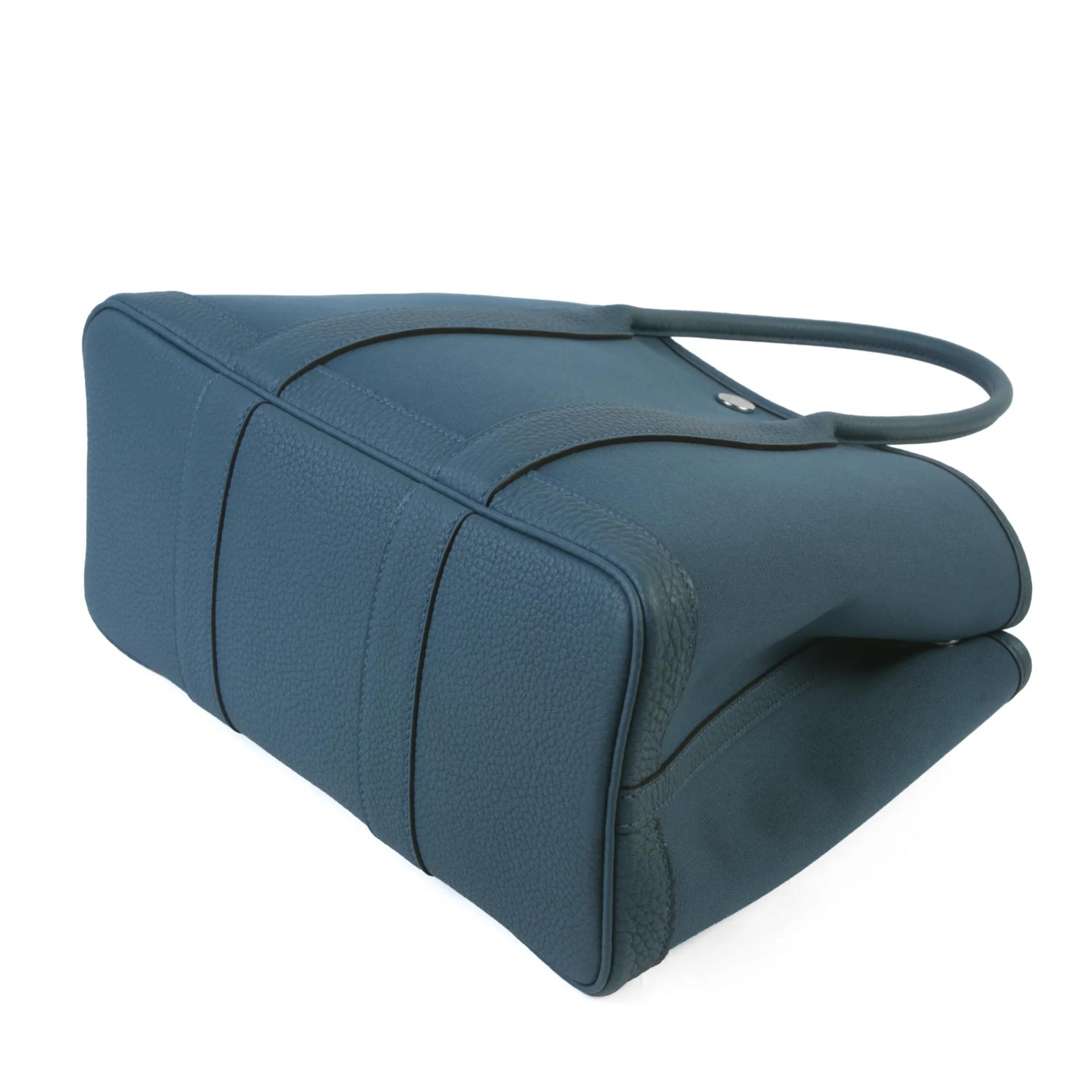 Brand New ( Rank N ) HERMÈS Garden Party TPM Bleu Tempete (N7) Canvas Palladium hardware G (2026) - 7