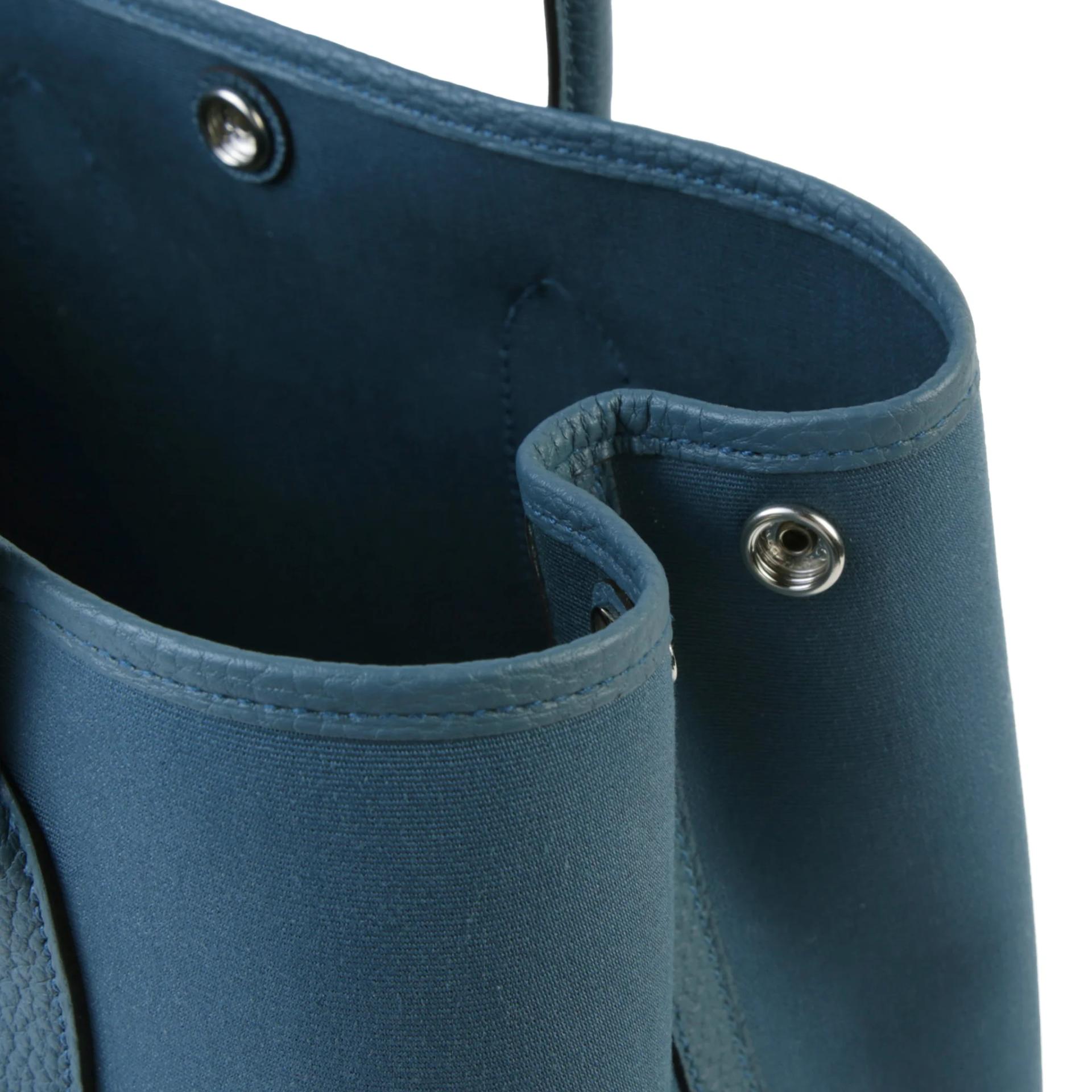 Brand New ( Rank N ) HERMÈS Garden Party TPM Bleu Tempete (N7) Canvas Palladium hardware G (2026) - 9