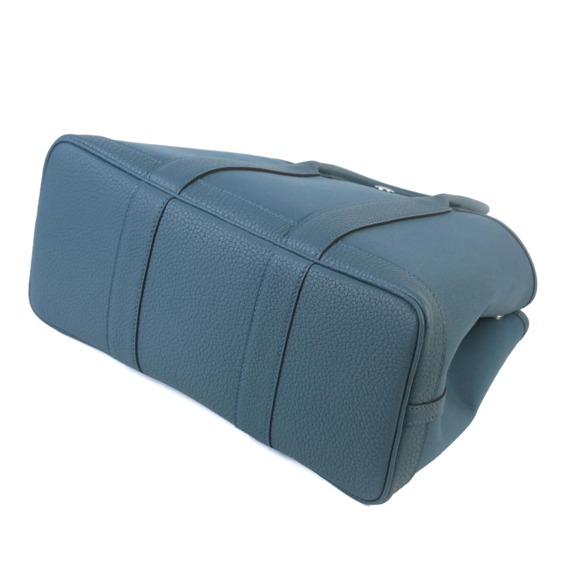 Brand New ( Rank N ) HERMÈS Garden Party TPM Bleu Tempete (N7) Canvas Palladium hardware G (2026) - 5