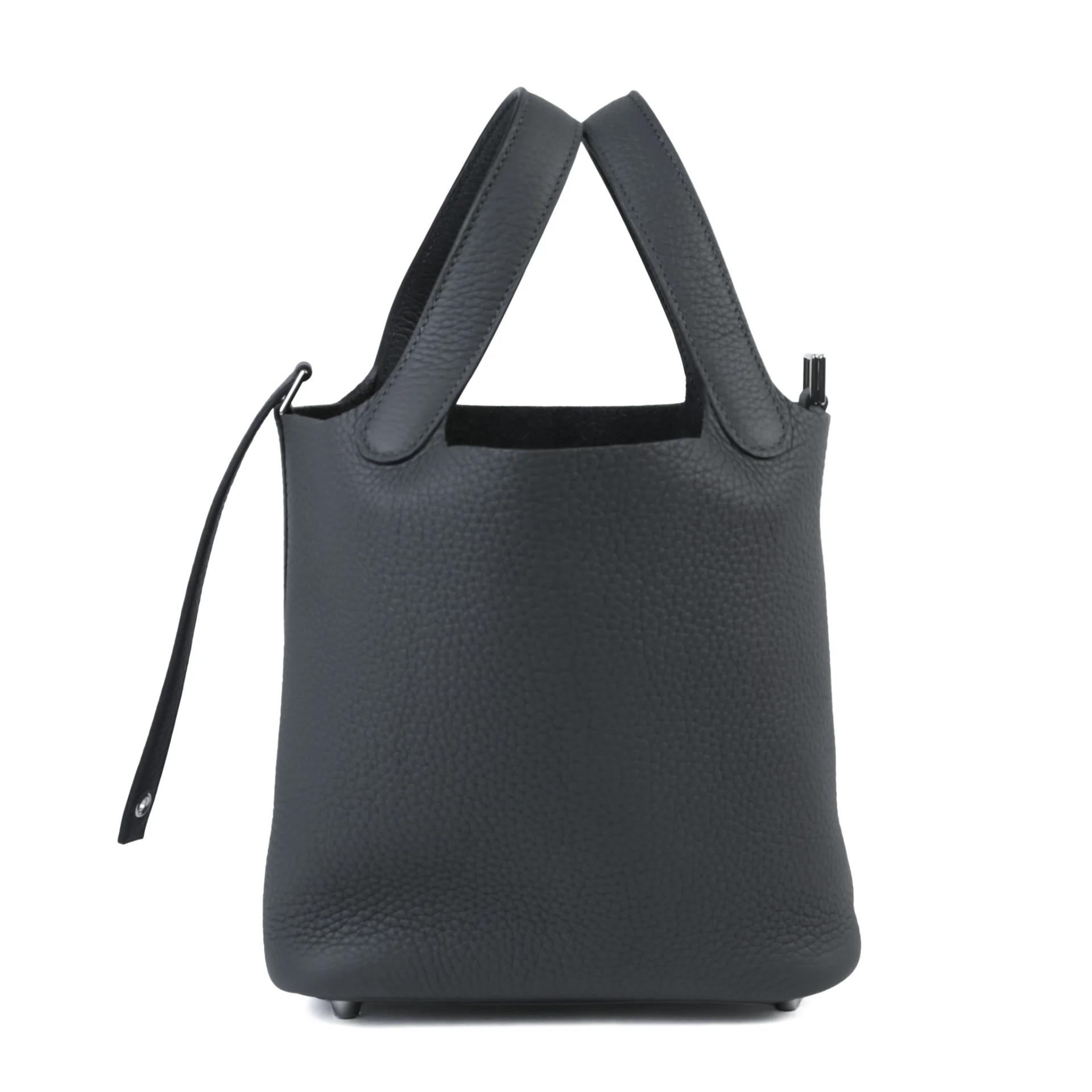 Unused ( Rank NS ) HERMÈS Picotin Lock PM Gris misty (H0) Clemence Palladium hardware W (2024) - 8