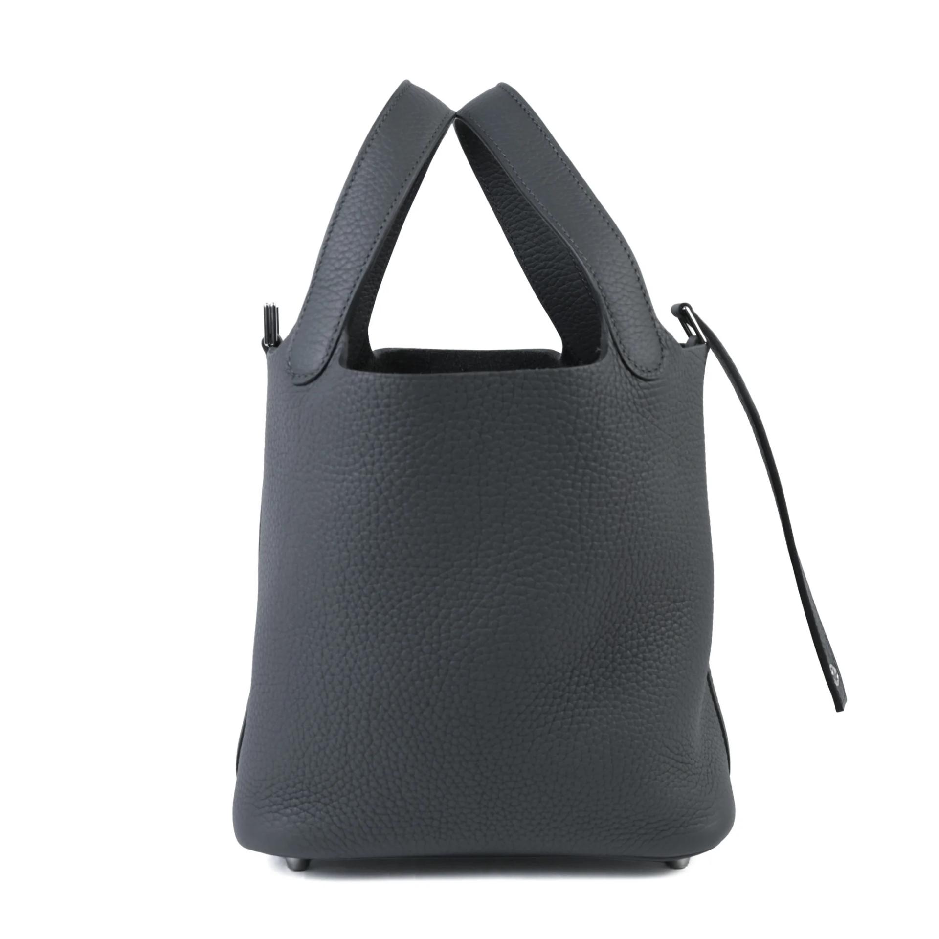 Unused ( Rank NS ) HERMÈS Picotin Lock PM Gris misty (H0) Clemence Palladium hardware W (2024) - 9