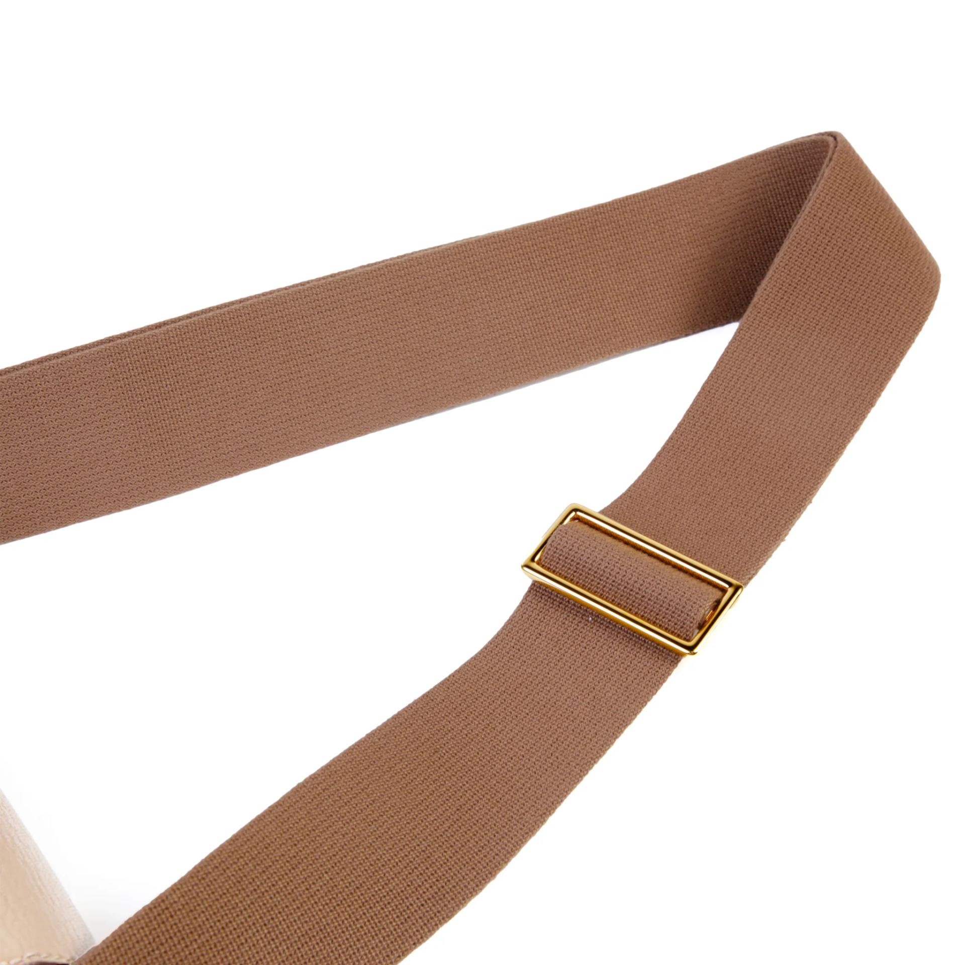 Very Good ( Rank A) HERMÈS Geta Etoupe (18) Chevre Gold hardware B (2023) - 3
