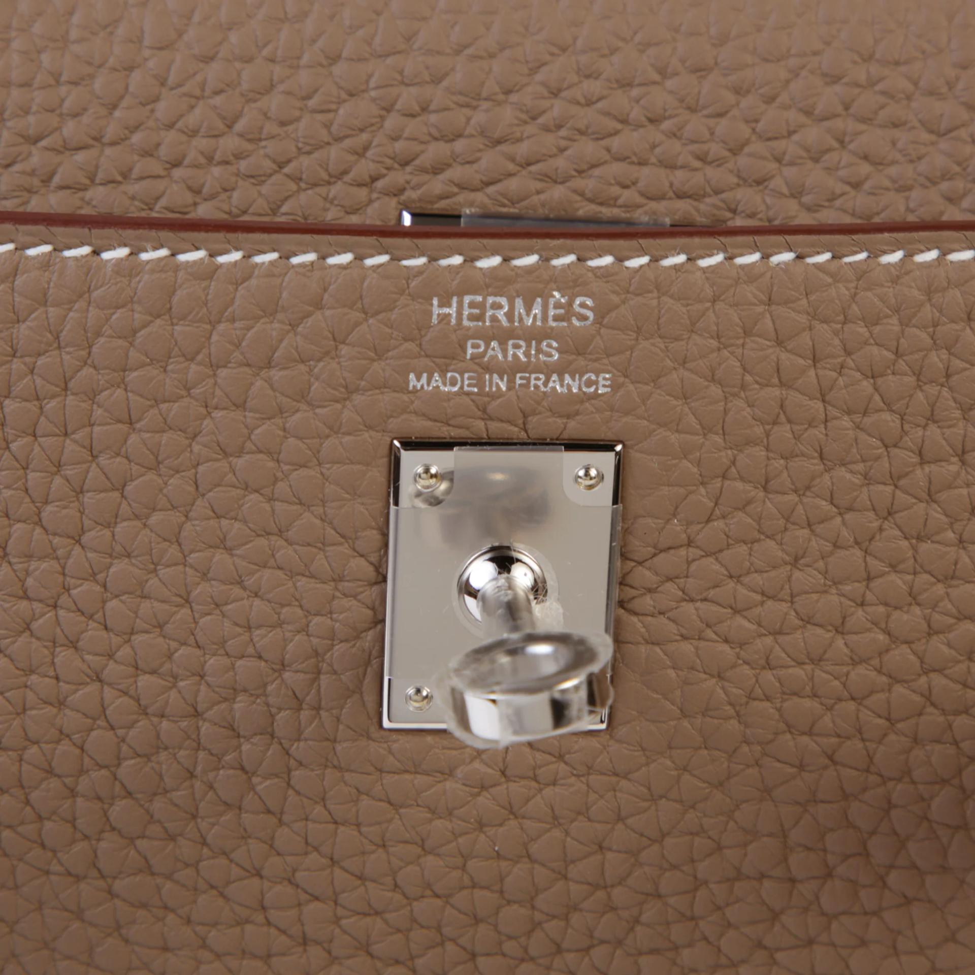 ランク N 新品 HERMÈS エルメス ケリー25 内縫い エトゥープ (18) トゴ シルバー金具 G刻印 (2026) - 9