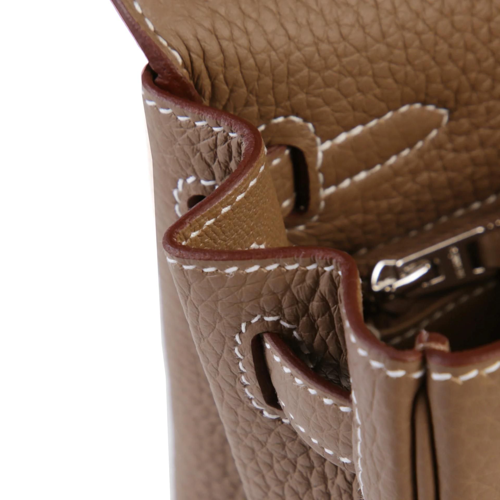 ランク N 新品 HERMÈS エルメス ケリー25 内縫い エトゥープ (18) トゴ シルバー金具 G刻印 (2026) - 12