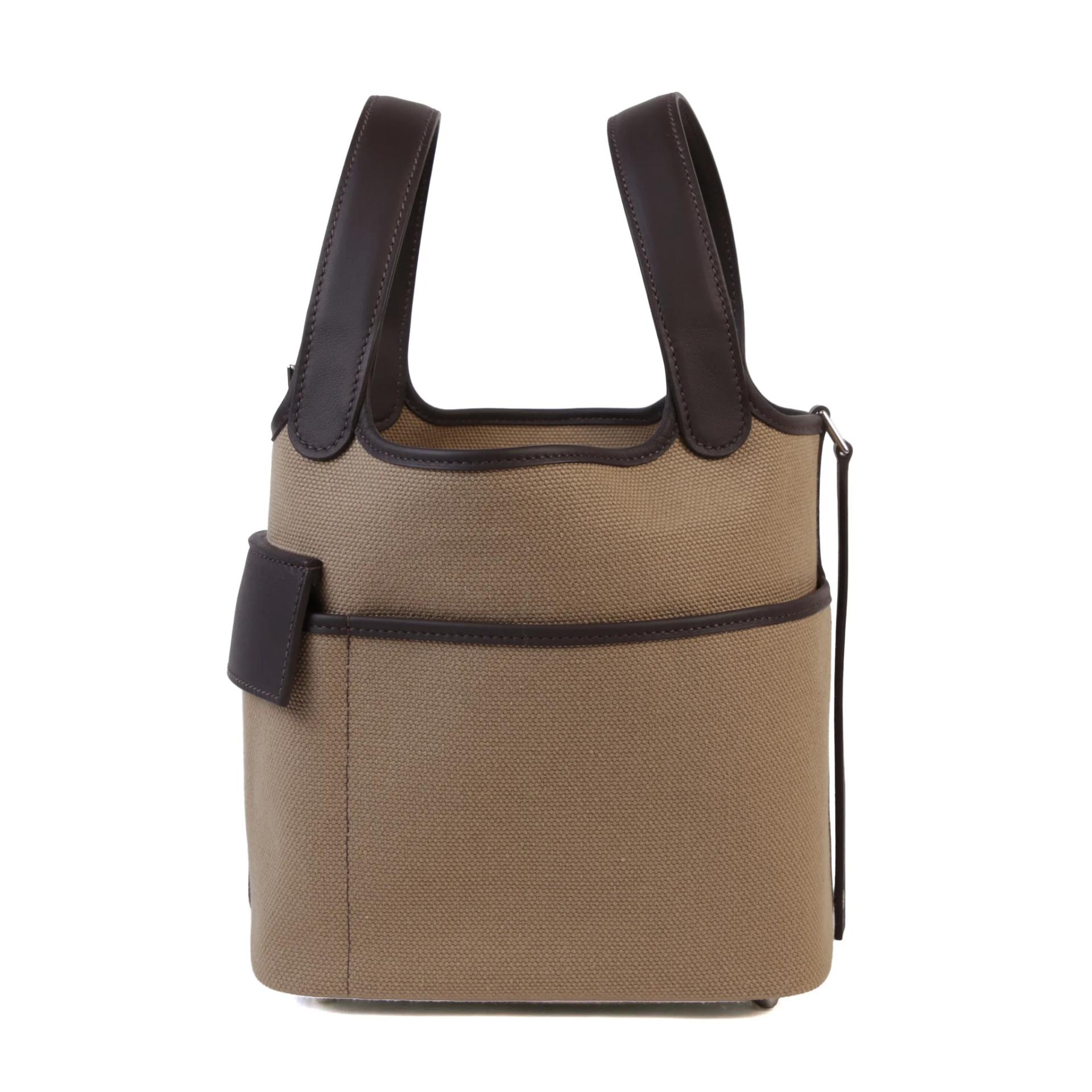 Brand New ( Rank N ) HERMÈS Picotin Lock PM Cargo Bai Brun（T3） Canvas Palladium hardware G (2026) - 5