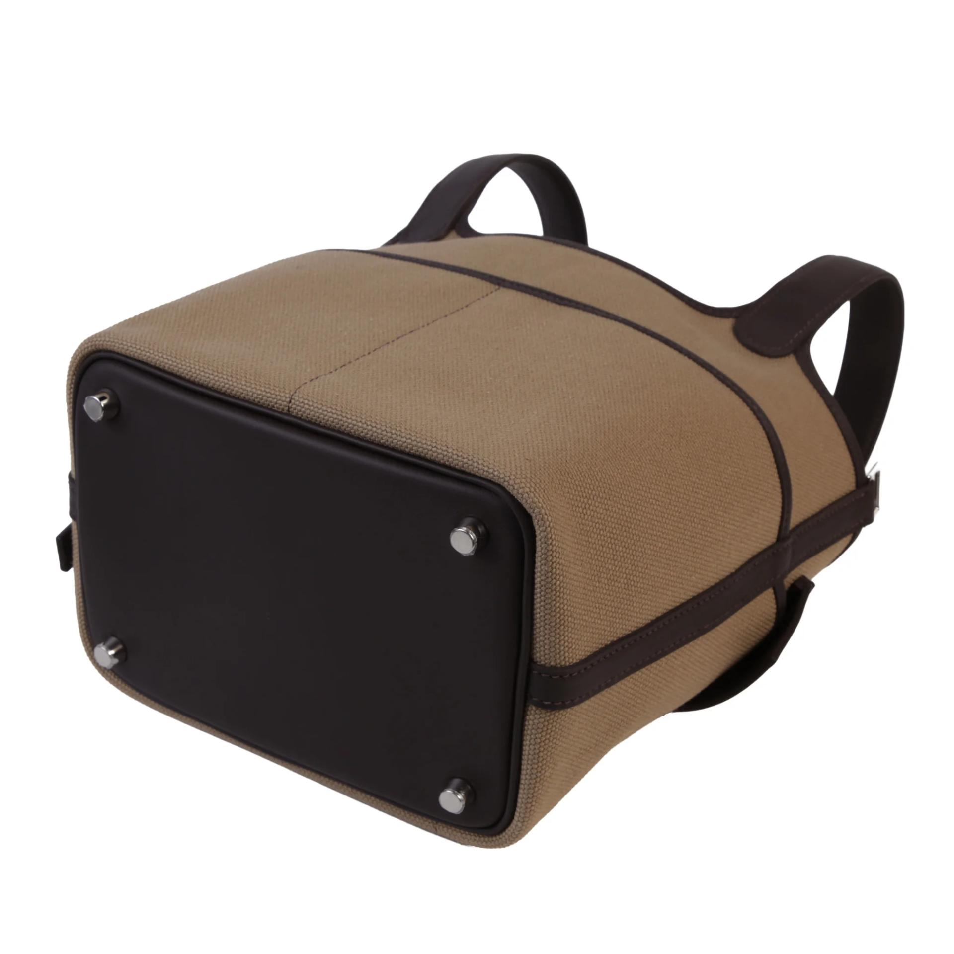Brand New ( Rank N ) HERMÈS Picotin Lock PM Cargo Bai Brun（T3） Canvas Palladium hardware G (2026) - 9