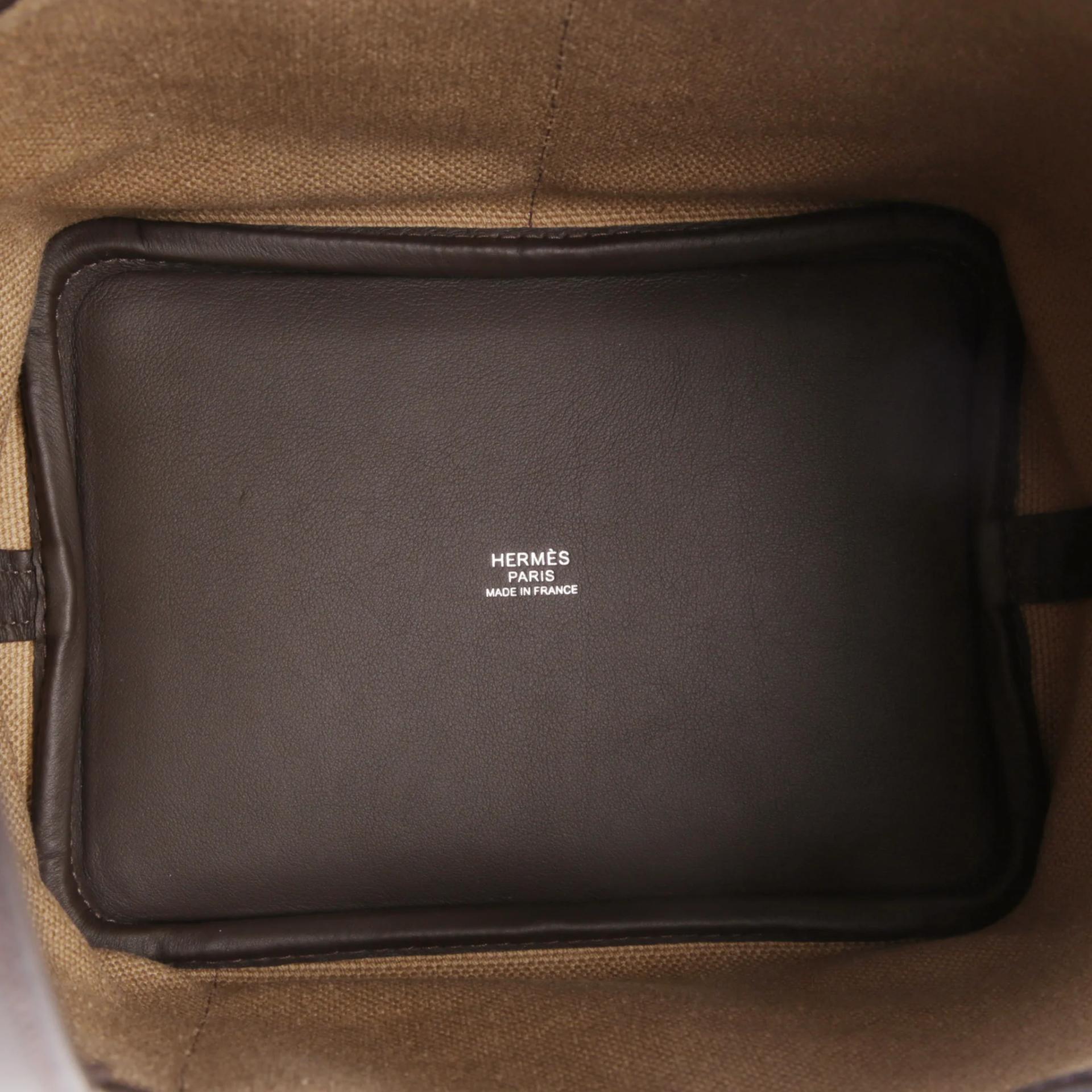 Brand New ( Rank N ) HERMÈS Picotin Lock PM Cargo Bai Brun（T3） Canvas Palladium hardware G (2026) - 10