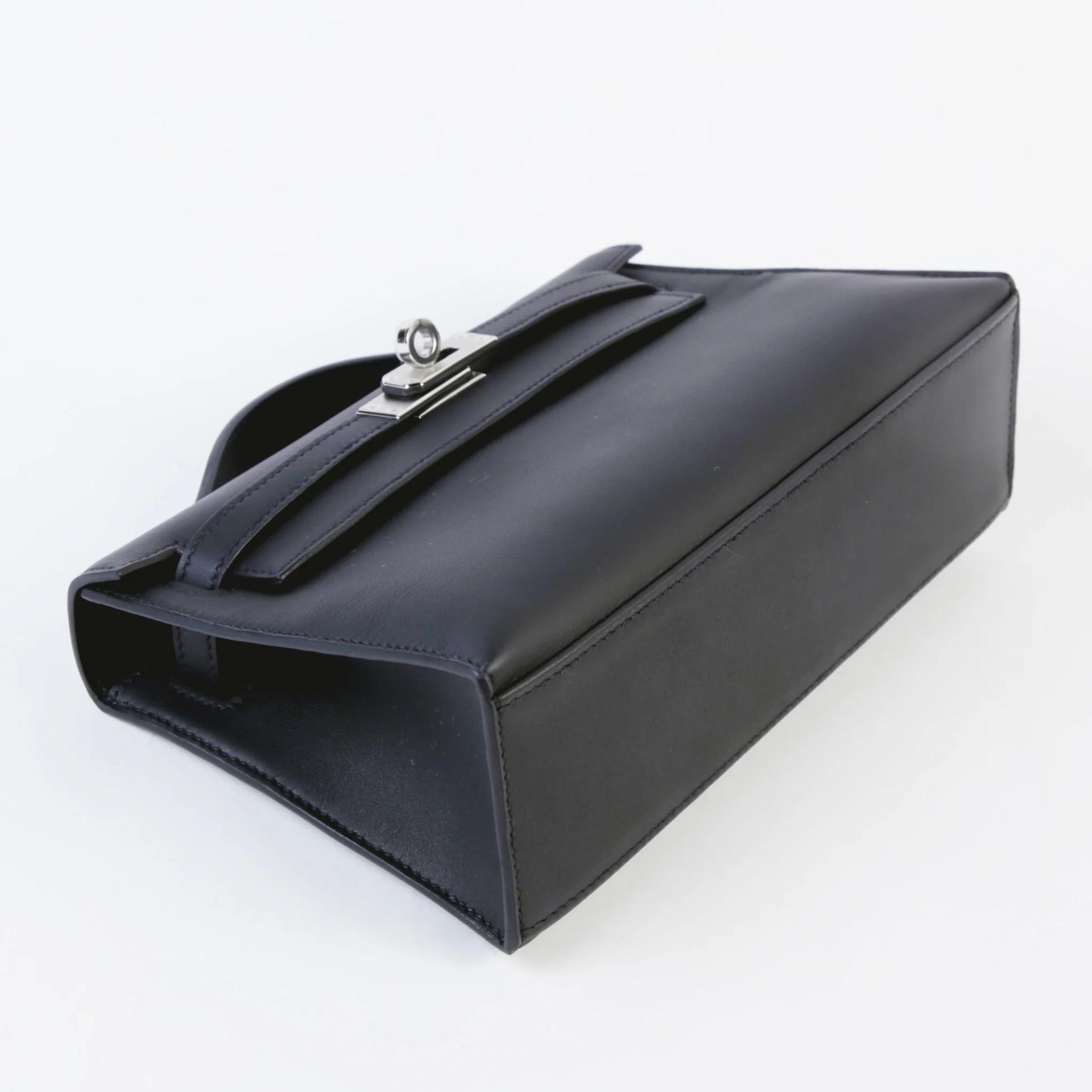 Brand New ( Rank N ) HERMÈS Kelly Pochette Noir (89) Swift Palladium hardware G (2026) - 4