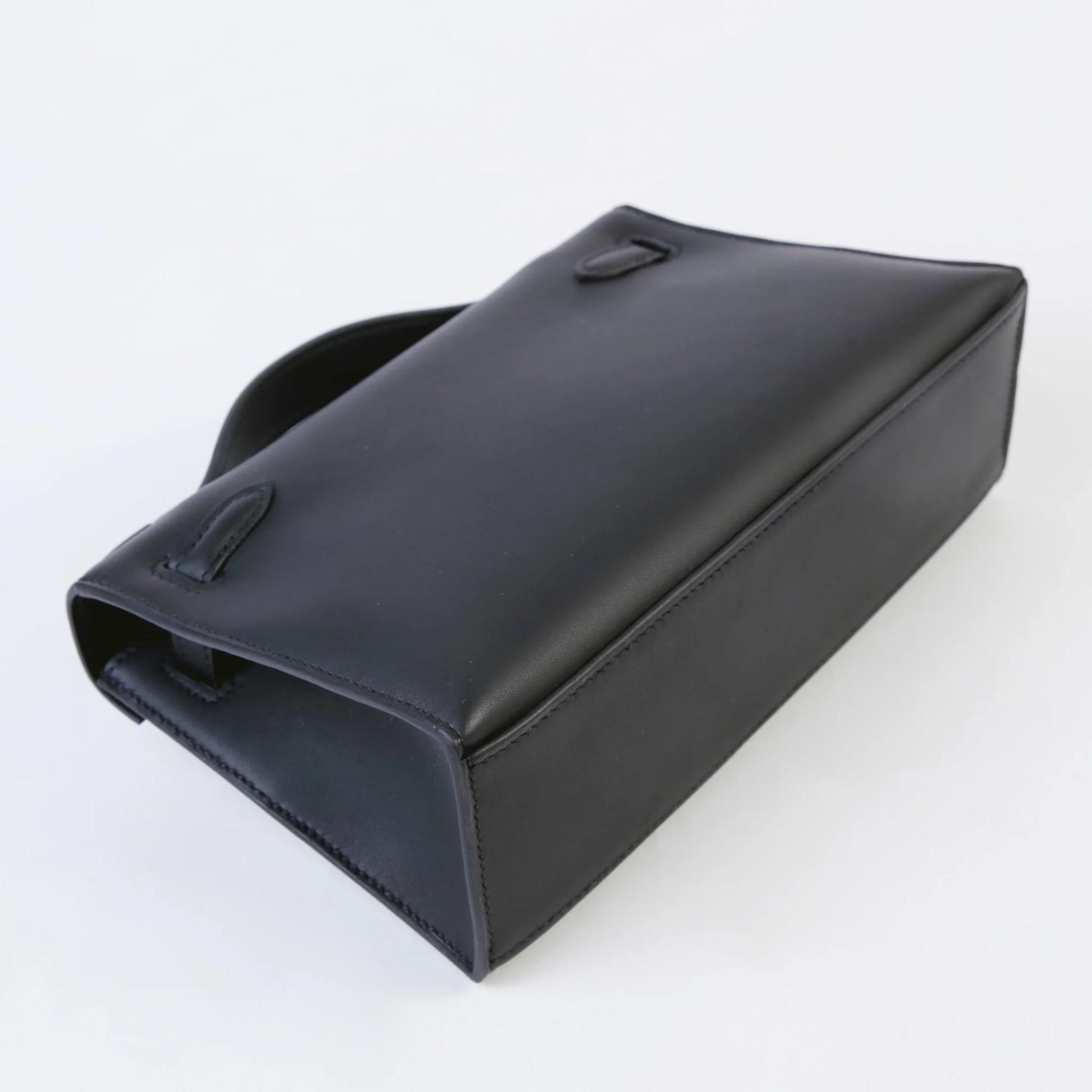 Brand New ( Rank N ) HERMÈS Kelly Pochette Noir (89) Swift Palladium hardware G (2026) - 6